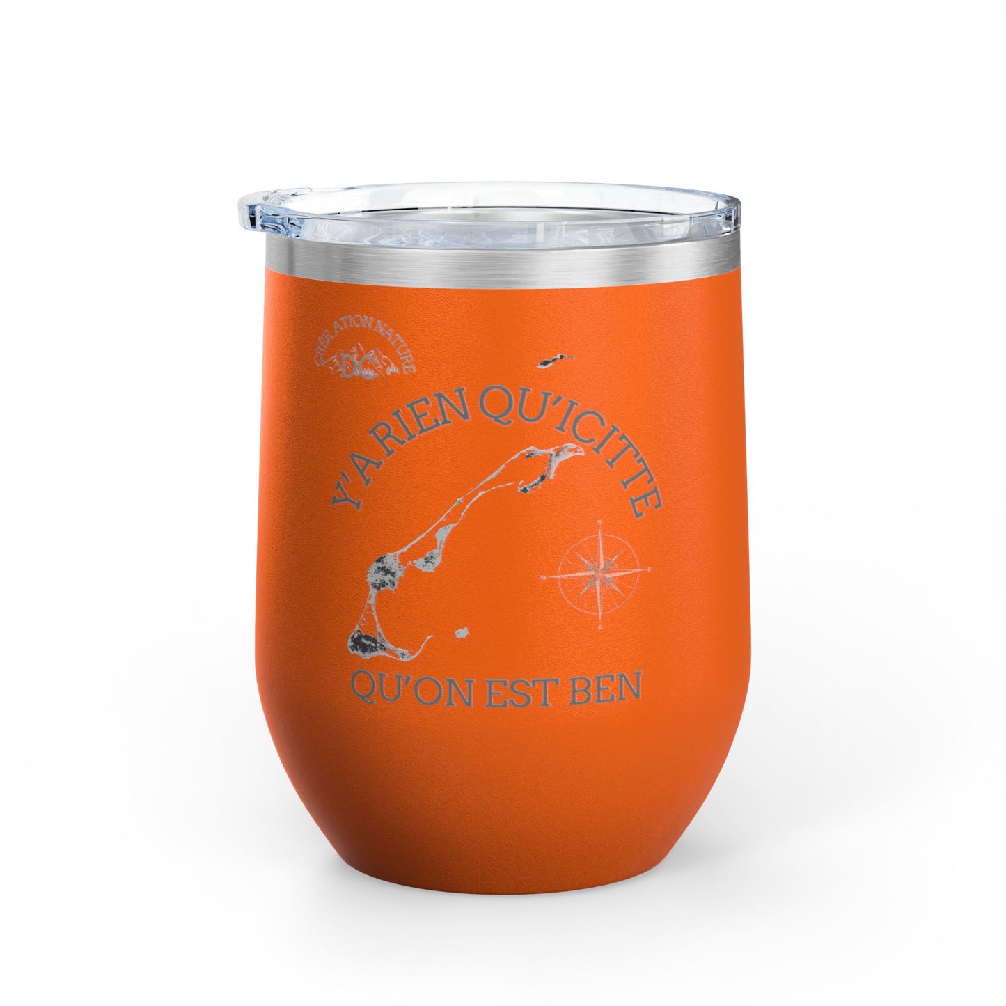 Adventure Awaits Wine Tumbler - 12oz Travel Cup with Motivational Quote Crée_ation Nature DC