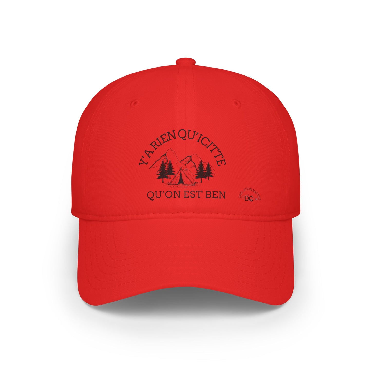 Adventure-Ready Low Profile Baseball Cap with Inspirational Quote-Crée_ation Nature DC