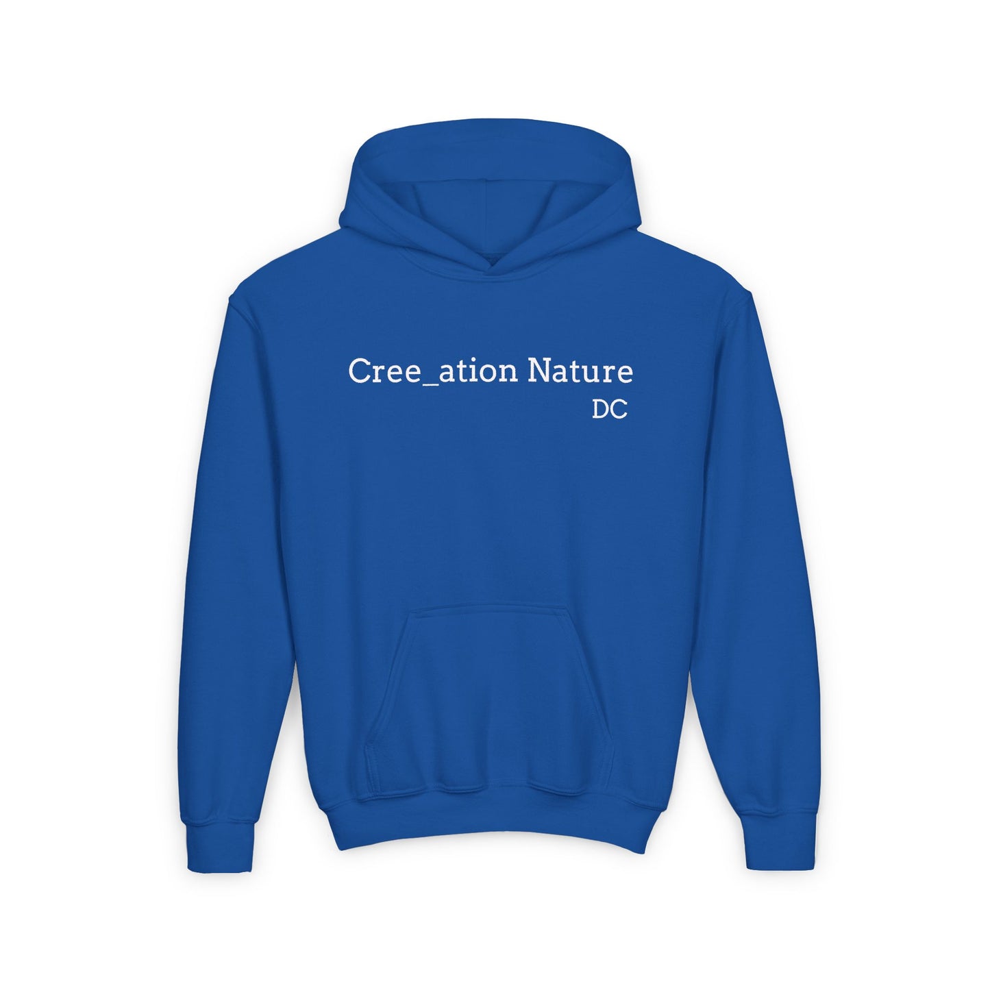Youth Heavy Blend Hooded Sweatshirt - Cree_ation Nature Moose Design