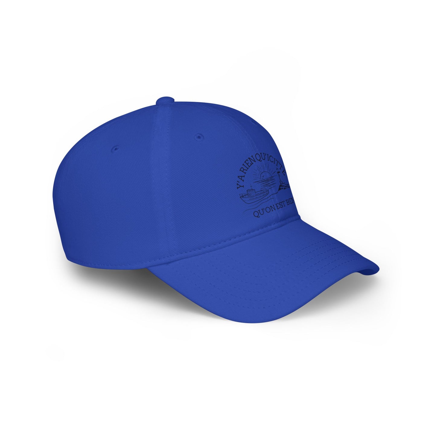 Casual Red Baseball Cap - "Y'A RIEN QU'Y'ACITTE" Inspirational Design - Crée_ation Nature DC