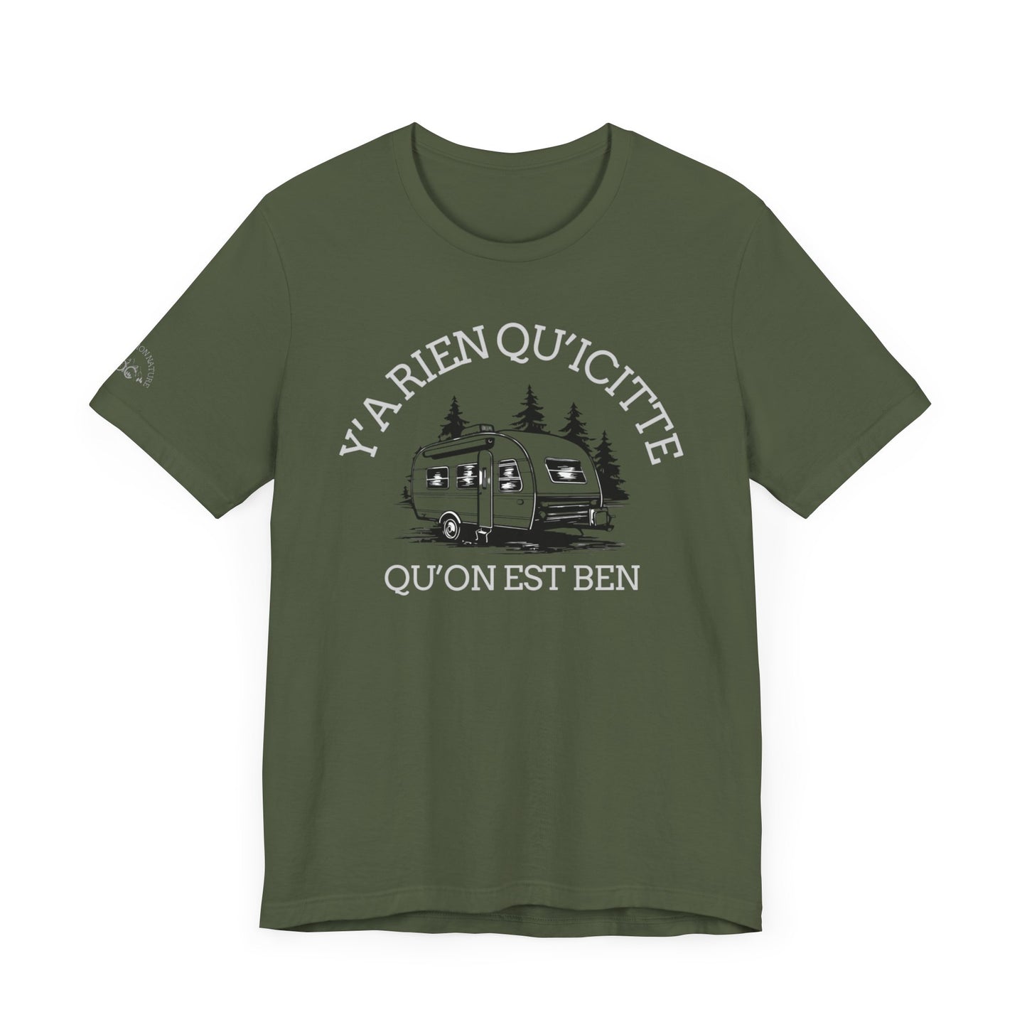 Retro Camping Graphic Tee - "Y'a Rien Quitté" - Crée_ation Nature DC
