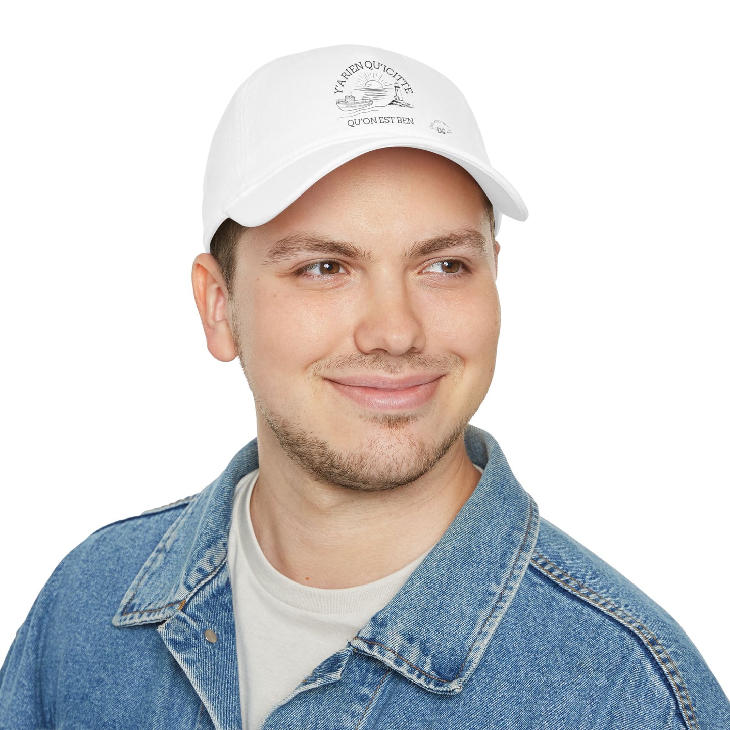 Casual Red Baseball Cap - "Y'A RIEN QU'Y'ACITTE" Inspirational Design - Crée_ation Nature DC