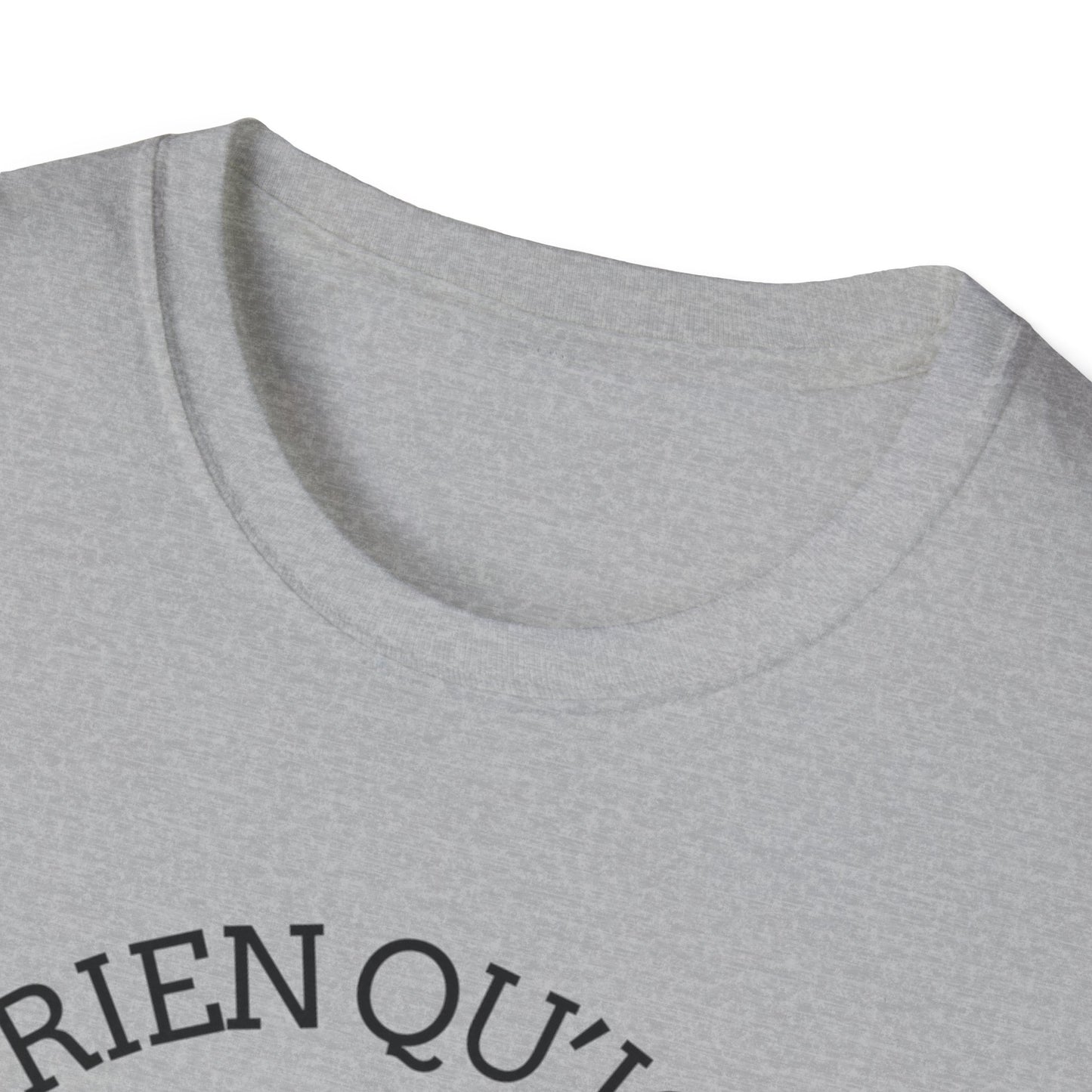 Nature-Inspired Unisex Softstyle T-Shirt - "Ya Rien Qu`Icitte" Design