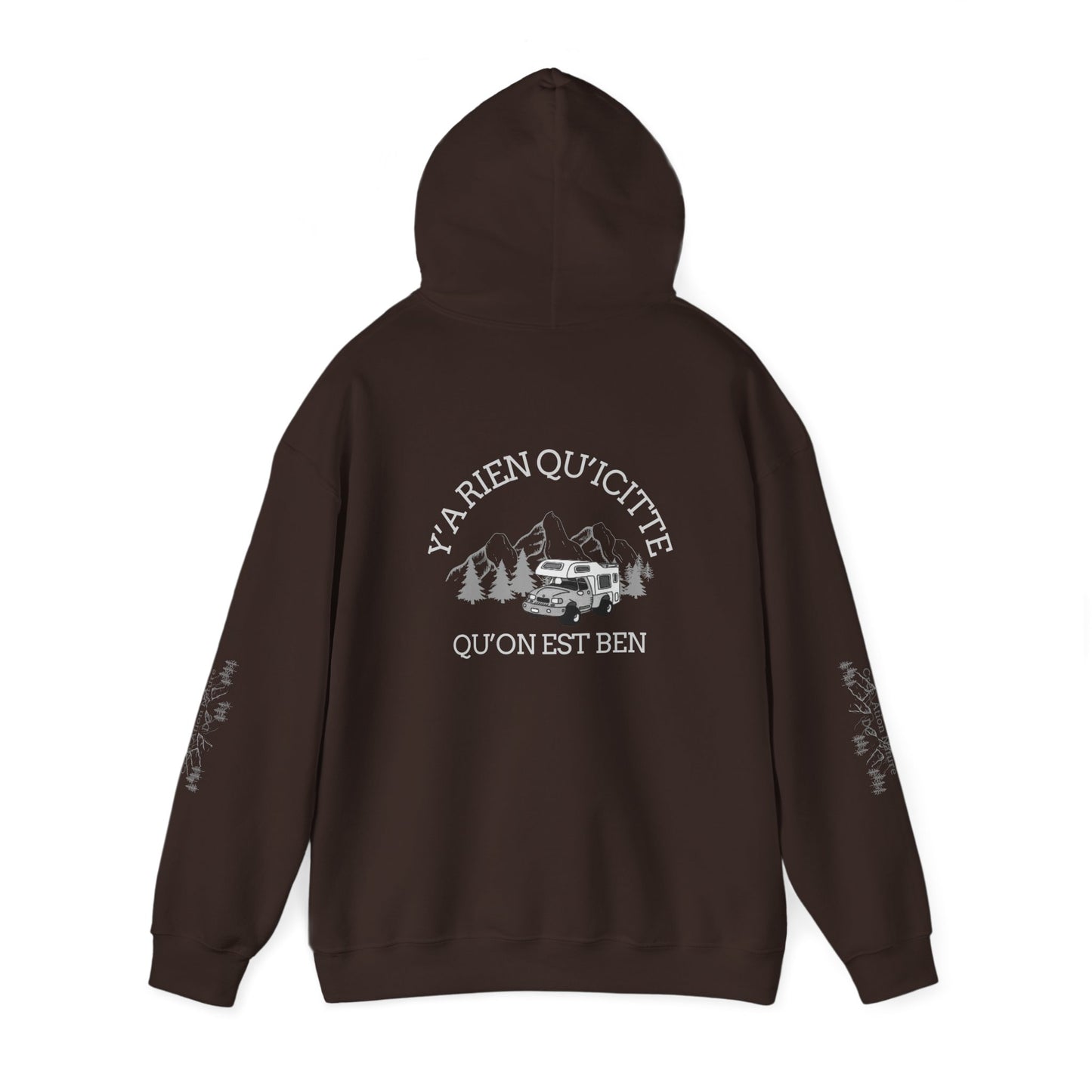 Sweats à capuche Unisex Heavy Blend™ Hooded Sweatshirt - Cozy Adventure Vibes with Motivational Quote-Crée_ation Nature DC