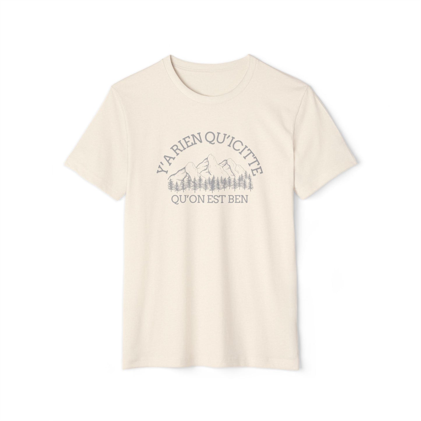 Eco-Friendly Mountain Vibes T-Shirt | Unisex Organic Tee for Nature Lovers -Crée_ation Nature DC