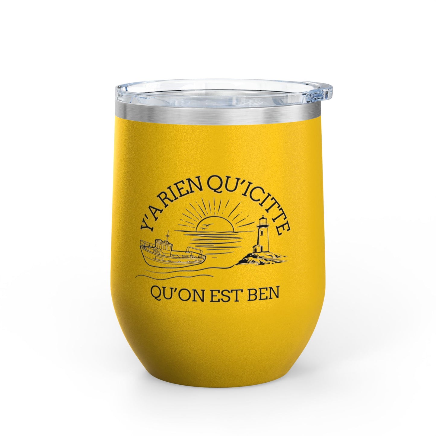 Chic Wine Tumbler - 12oz Inspirational Travel Mug with Nautical Design - Crée_ation Nature DC