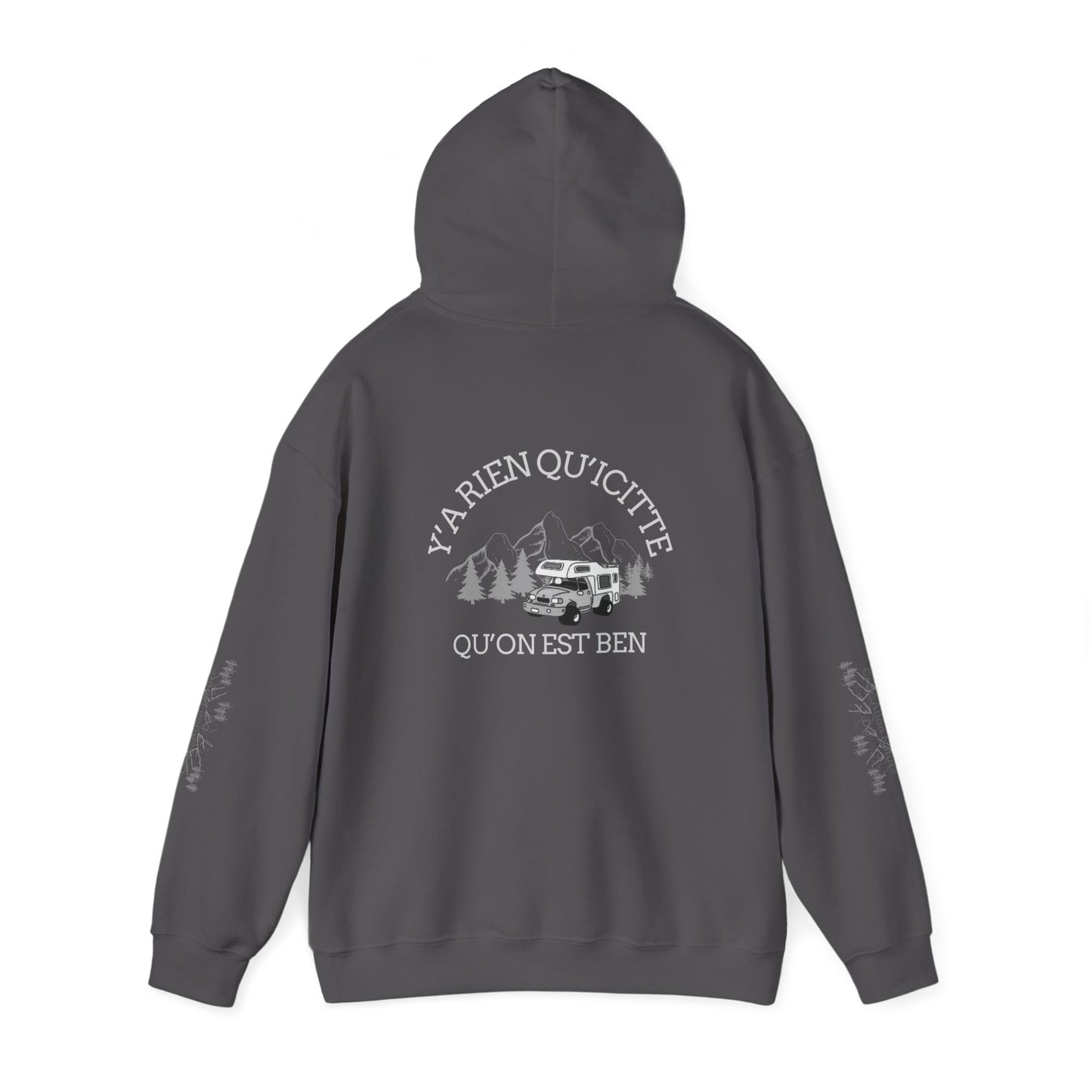 Sweats à capuche Unisex Heavy Blend™ Hooded Sweatshirt - Cozy Adventure Vibes with Motivational Quote-Crée_ation Nature DC