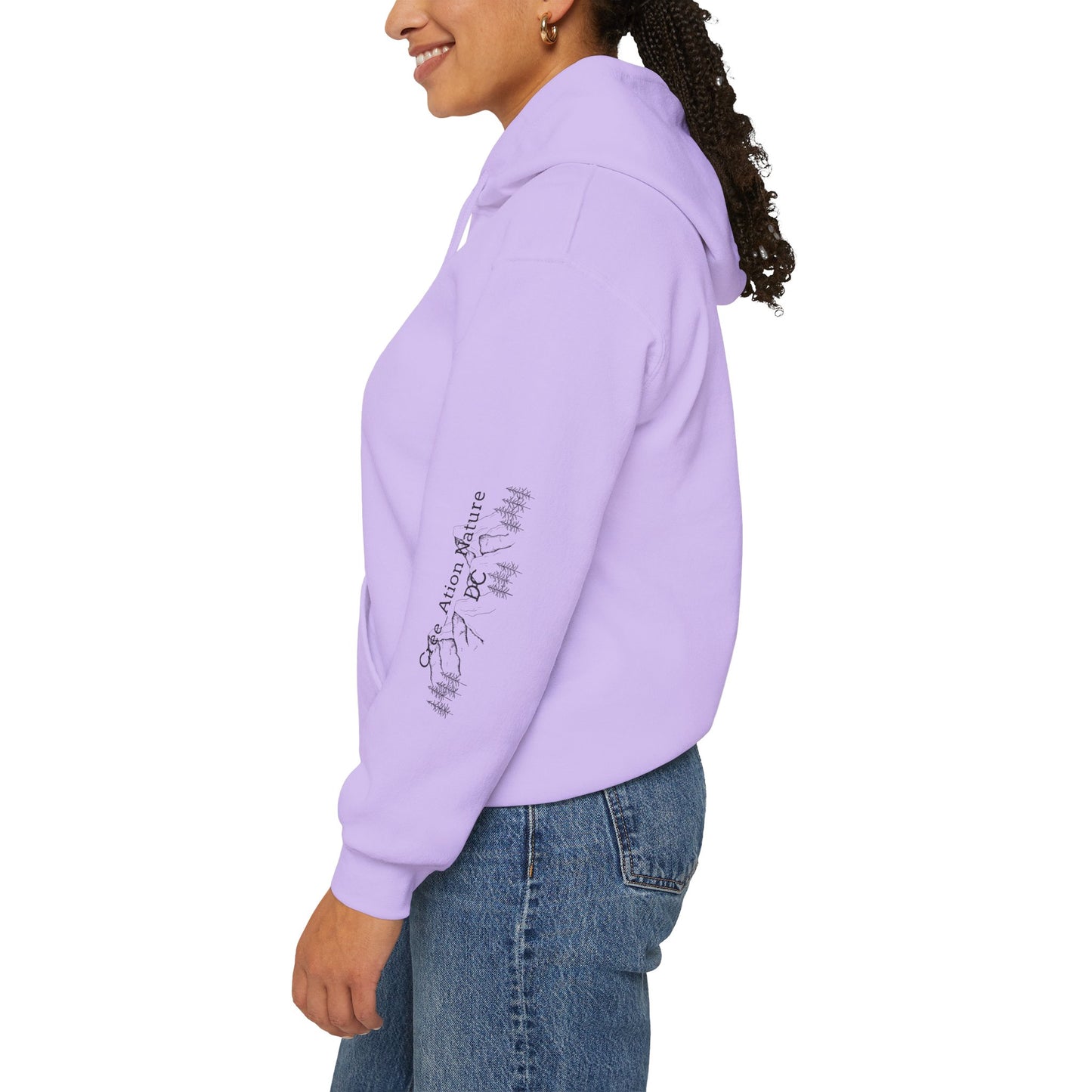 hoodie - Cozy Adventure Hooded Sweatshirt - ‘Ya Rien Qu’Quitté Qu’on Est Ben’ Design