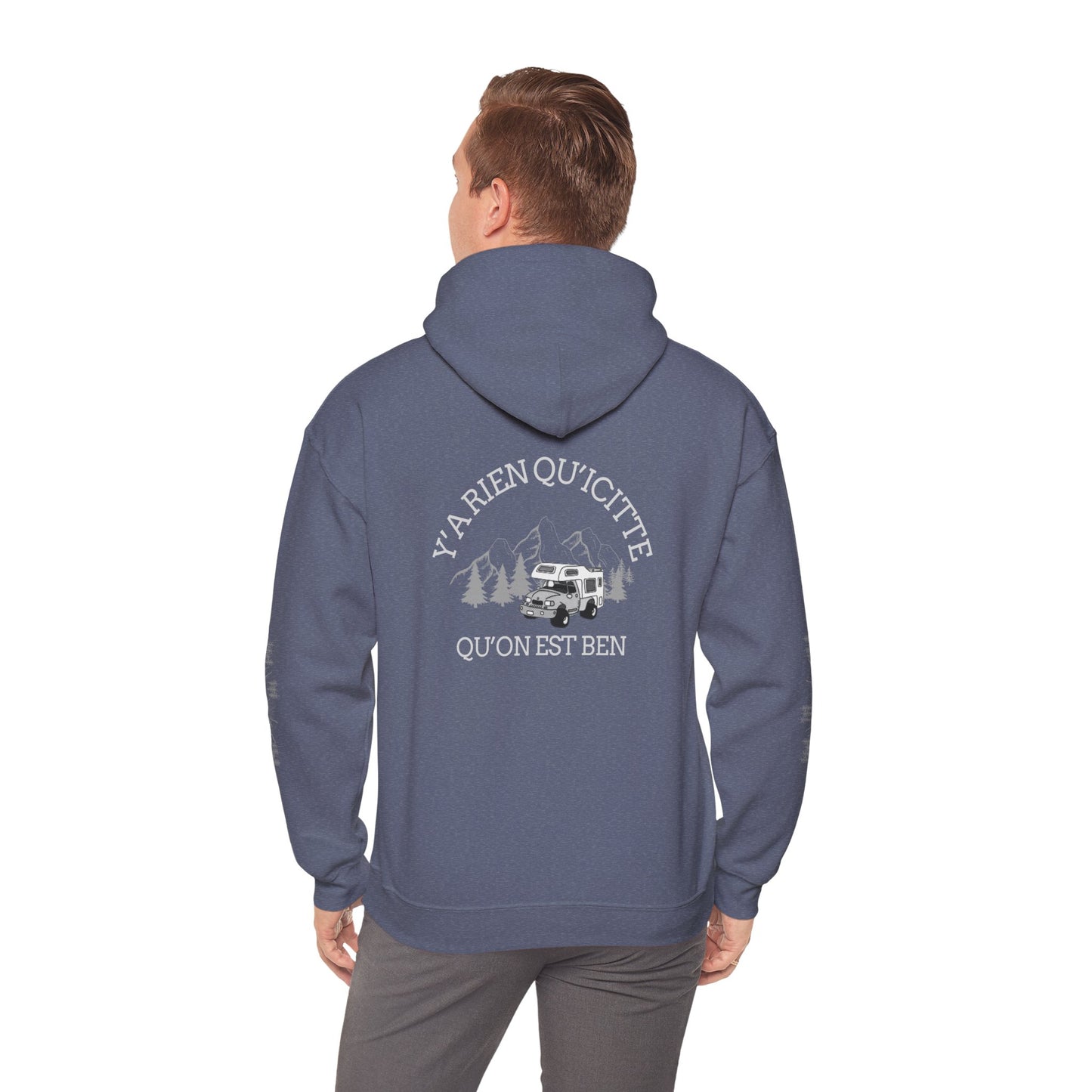 Sweats à capuche Unisex Heavy Blend™ Hooded Sweatshirt - Cozy Adventure Vibes with Motivational Quote-Crée_ation Nature DC