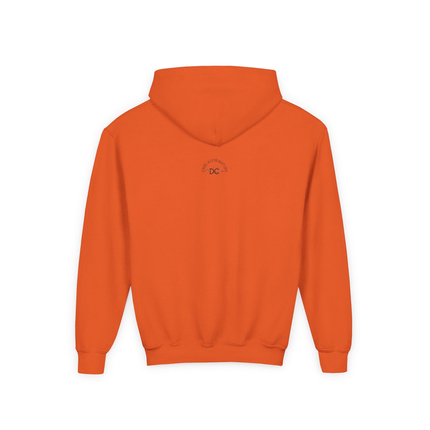 Youth Hooded Sweatshirt with Mountain Design "Y'a Rien Qu'citte"- Crée_ation Nature DC