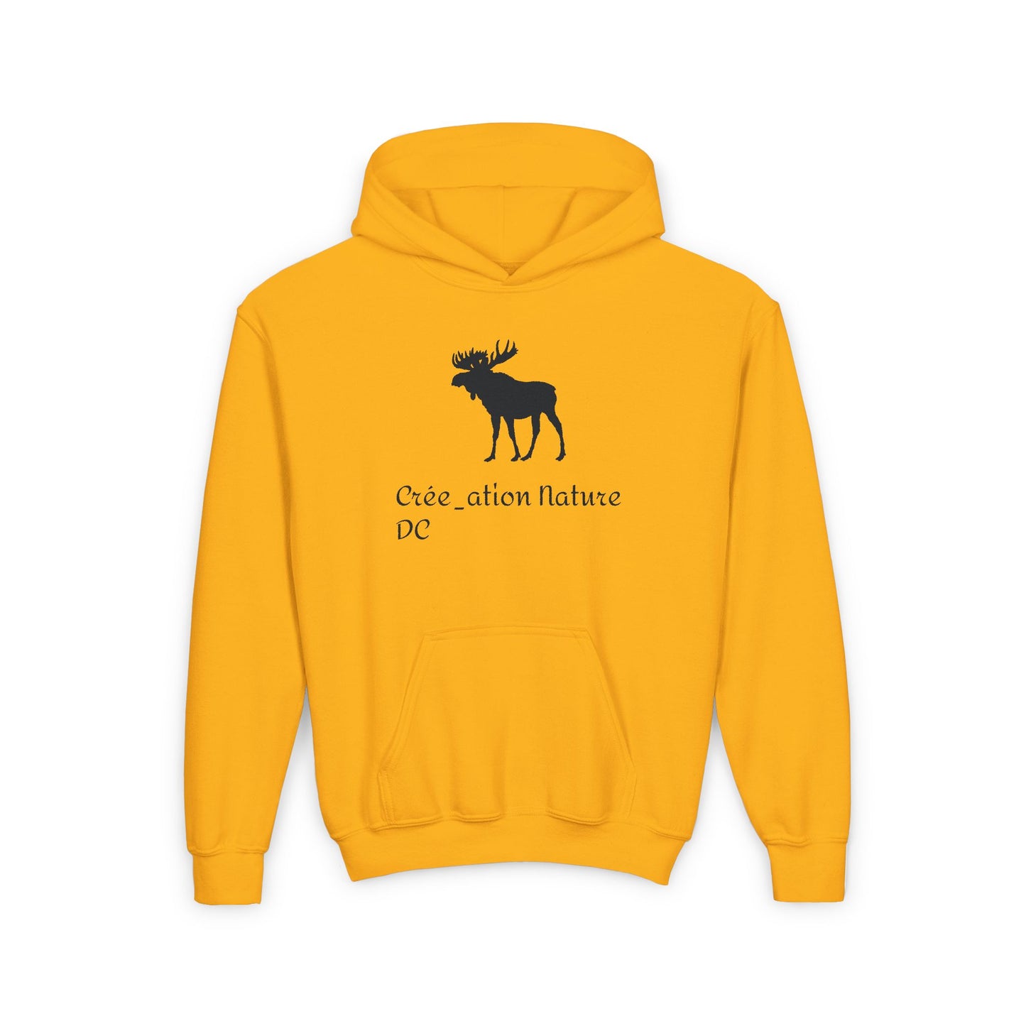 Youth Heavy Blend Hooded Sweatshirt - Nature Moose Design