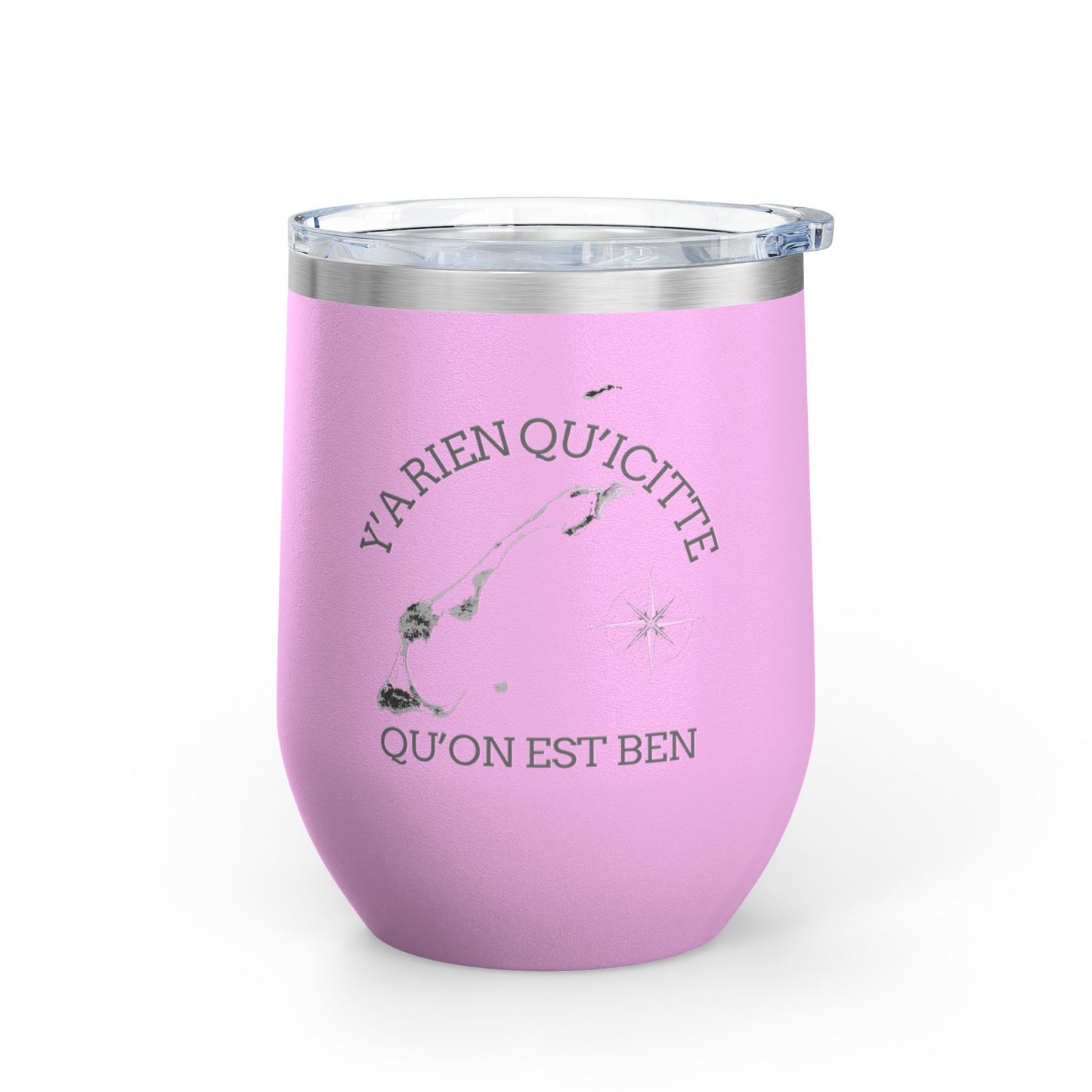 Adventure Awaits Wine Tumbler - 12oz Travel Cup with Motivational Quote Crée_ation Nature DC