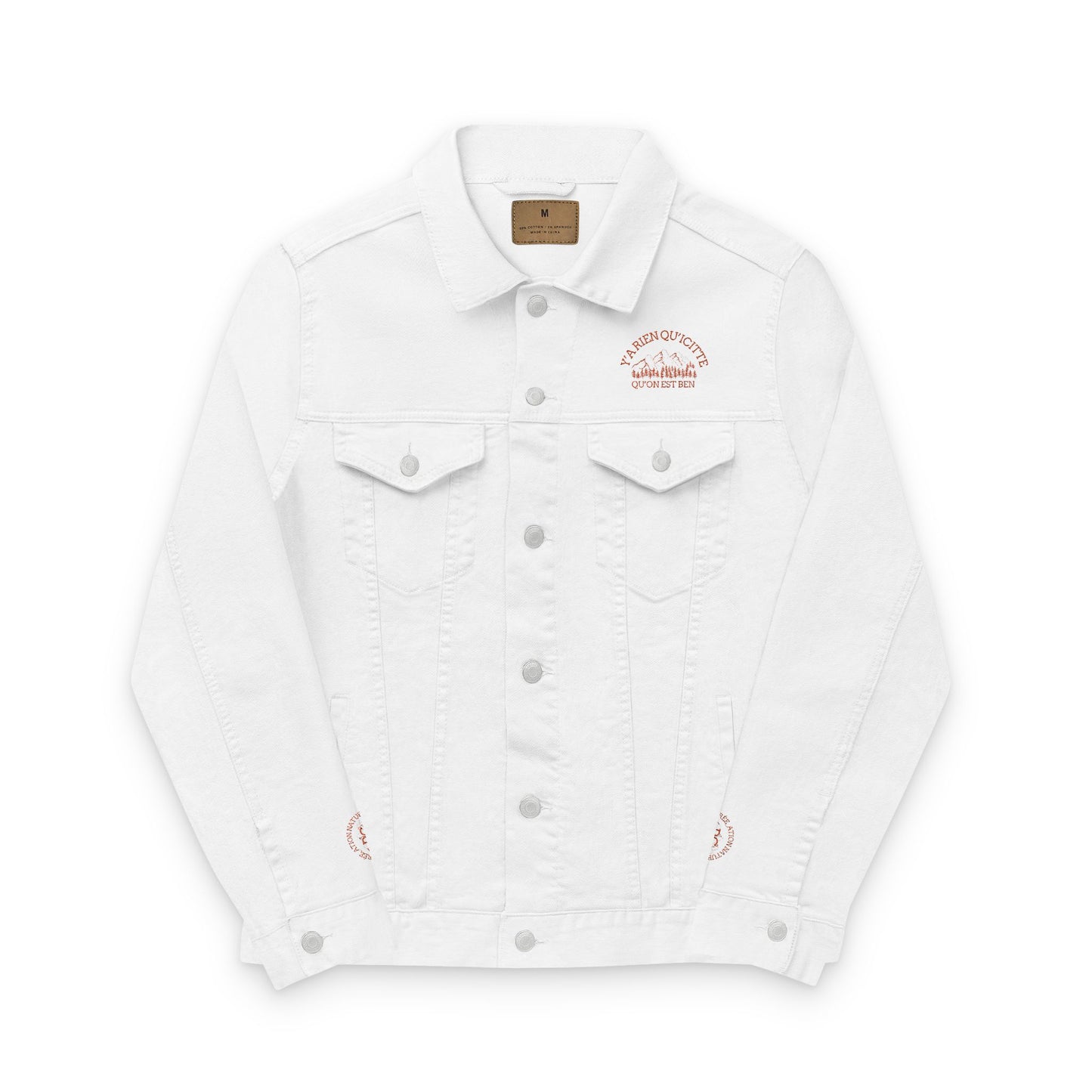 veste en jean unisexe polyvalente - Stylish White Outerwear for All Occasions