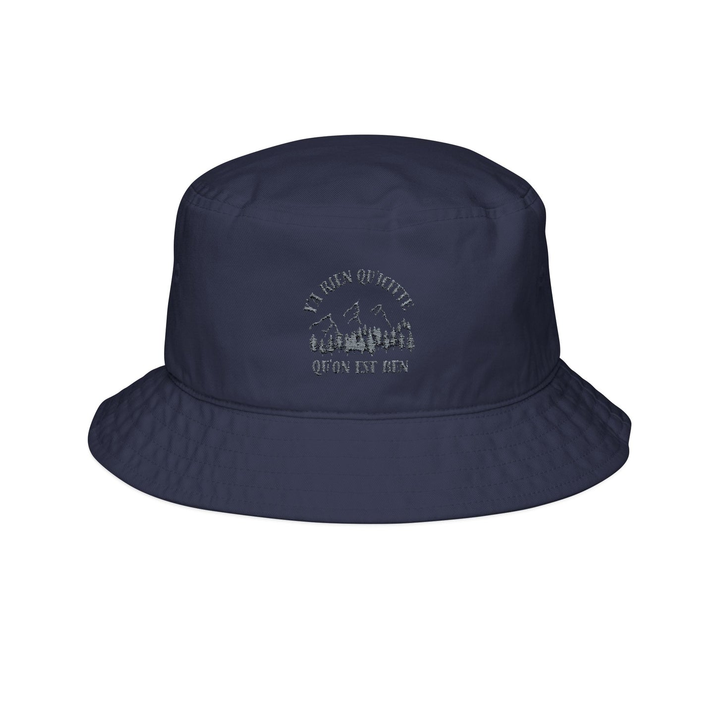 Adventure Ready Bucket Hat with Embroidered Mountains Design