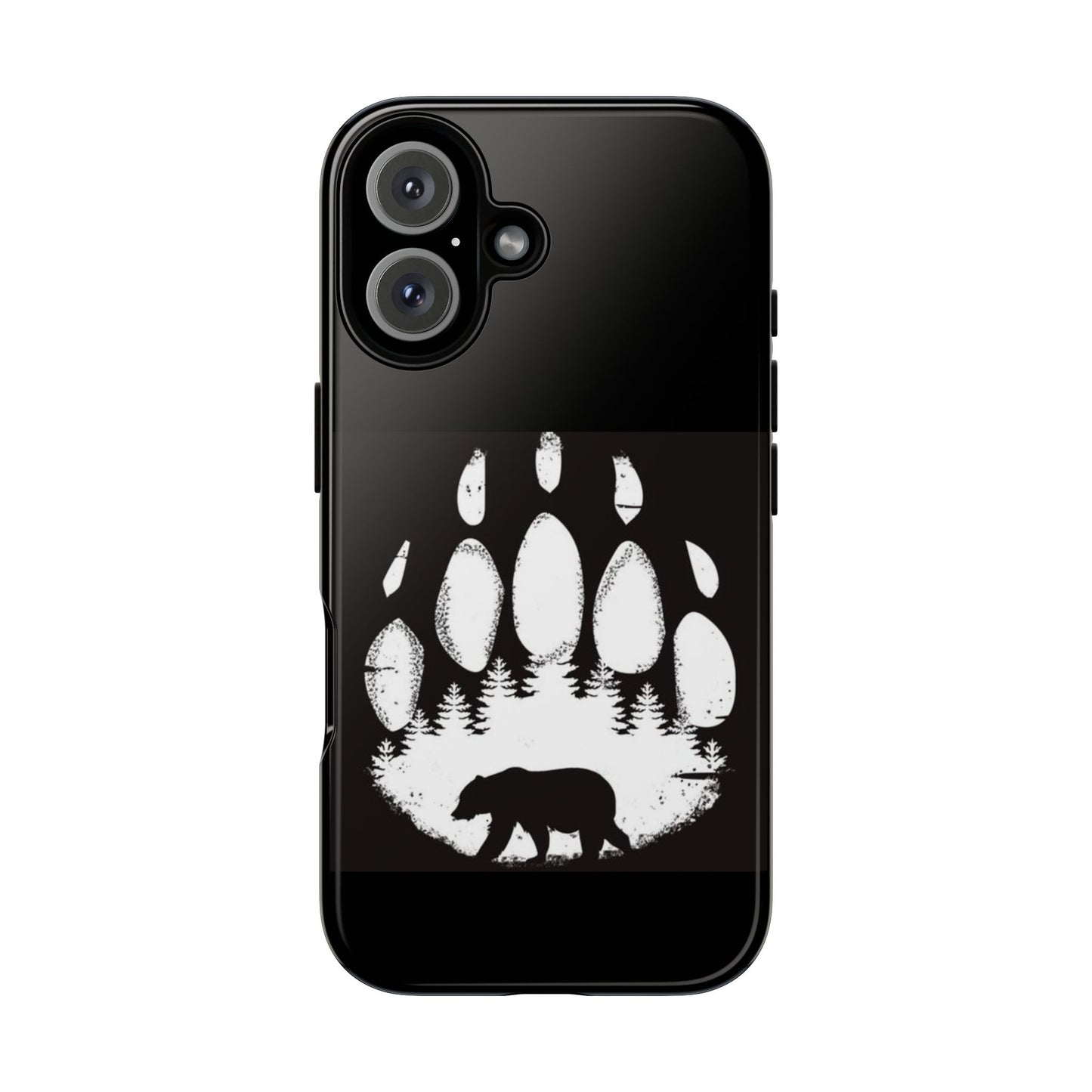 Bear Paw Print Phone Case - Tough and Stylish for Nature Lovers