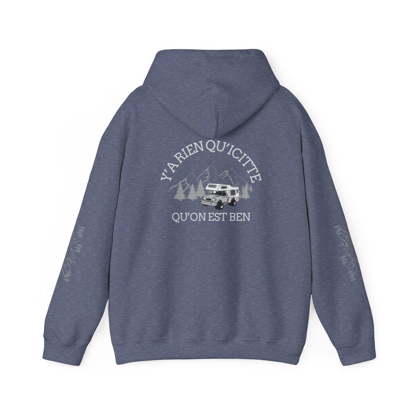 Sweats à capuche Unisex Heavy Blend™ Hooded Sweatshirt - Cozy Adventure Vibes with Motivational Quote-Crée_ation Nature DC