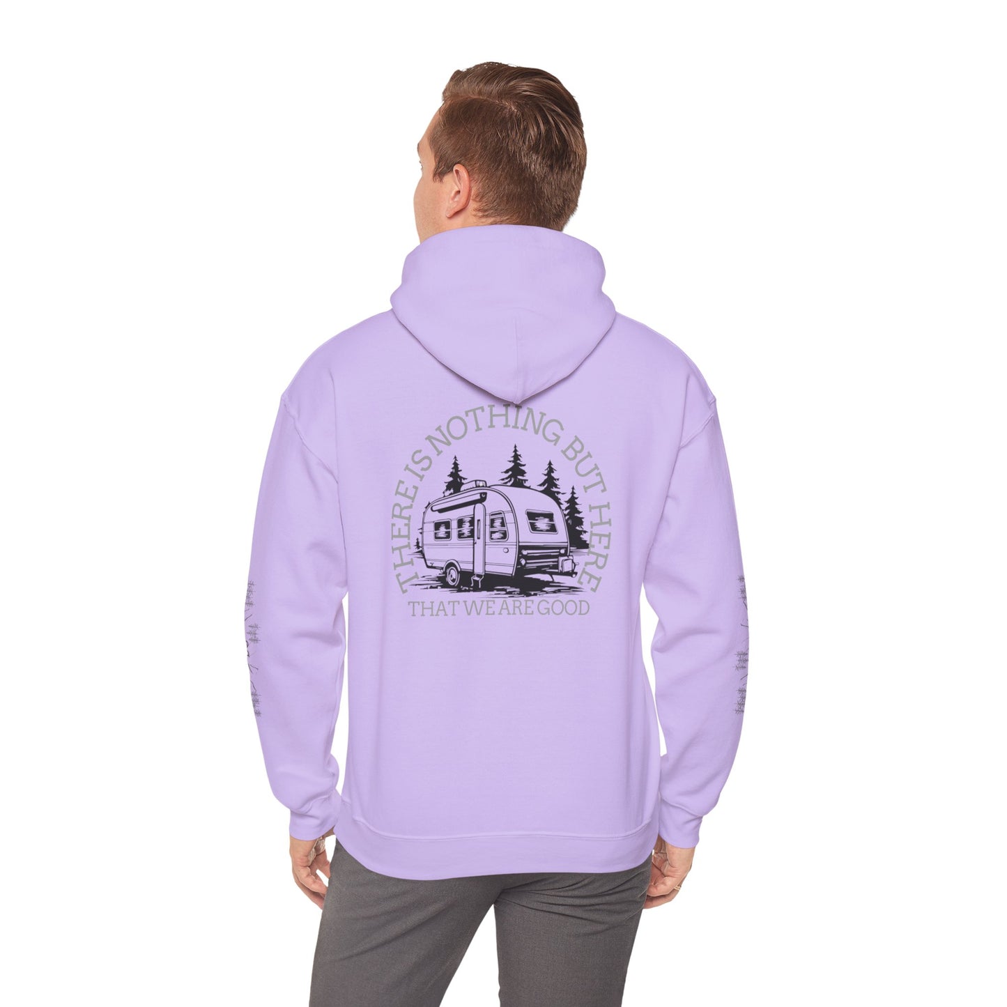 Inspirational Camping Hoodie - Unisex Heavy Blend™ Sweatshirt with Nature Design