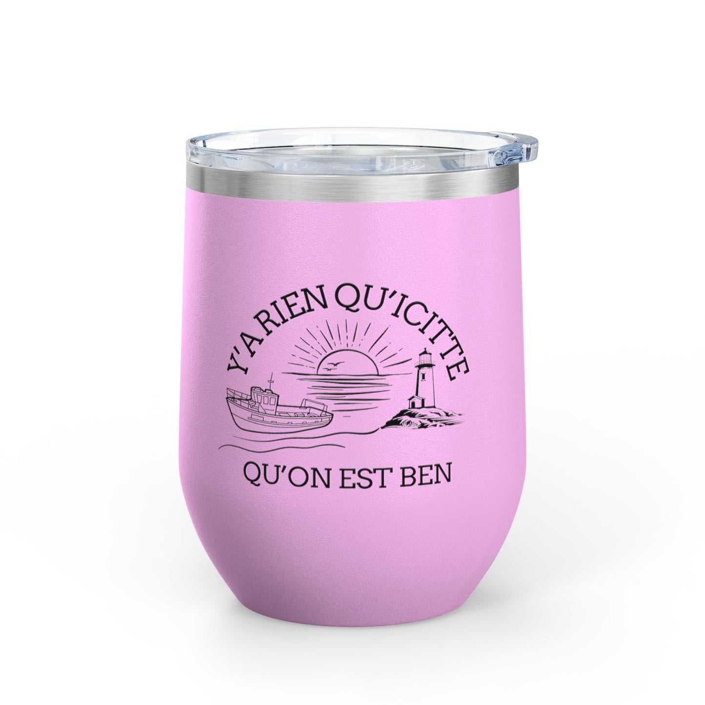 Chic Wine Tumbler - 12oz Inspirational Travel Mug with Nautical Design - Crée_ation Nature DC