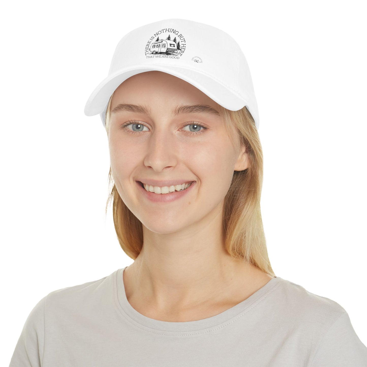 Casquette Adventure Awaits Baseball Cap - ‘There is Nothing But Here’ Red Cap for Outdoor Lovers - Crée_ation Nature DC