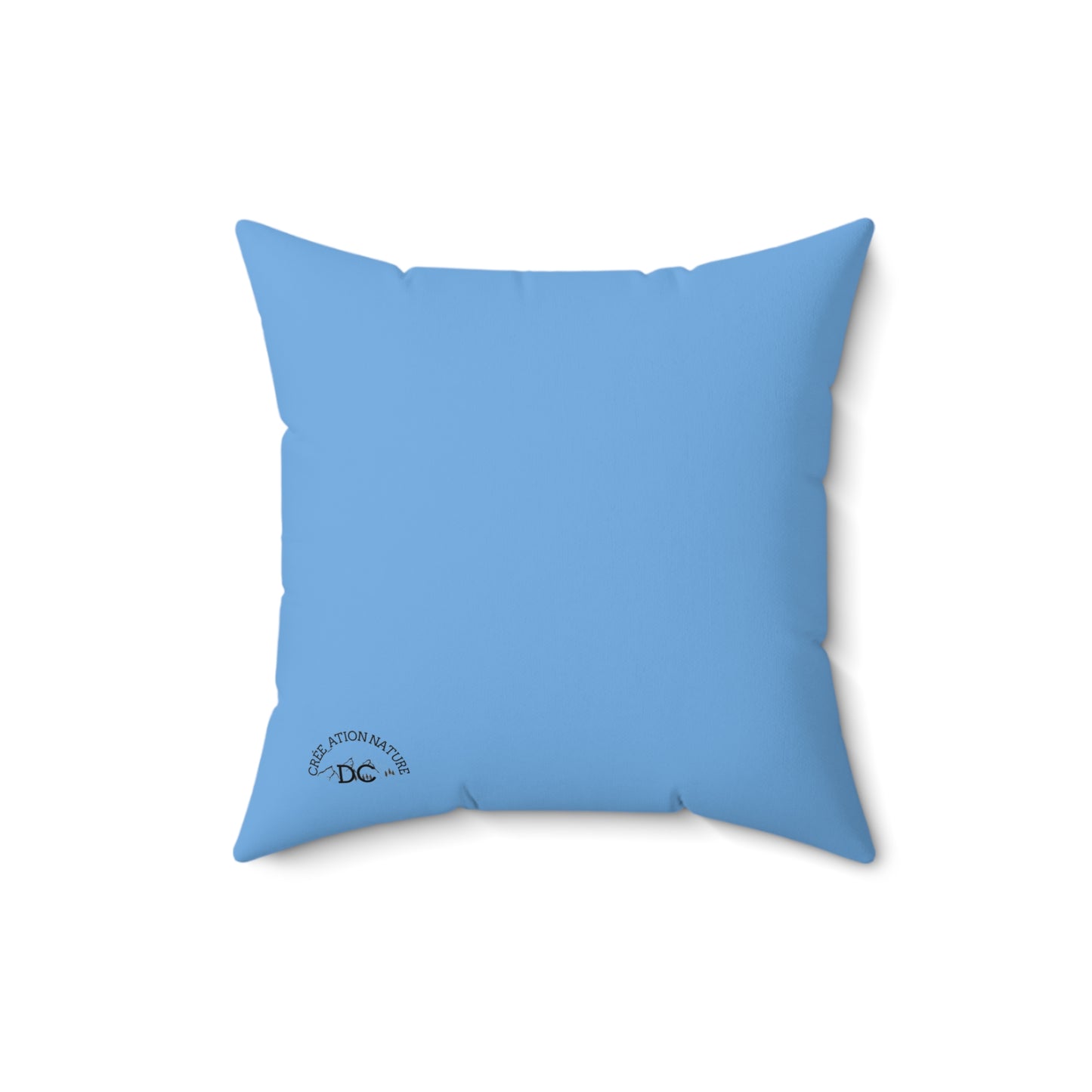 Coastal Vibe Square Pillow - 'Y'a rien qu'icitte qu'on est ben' Design - Crée_ation Nature DC