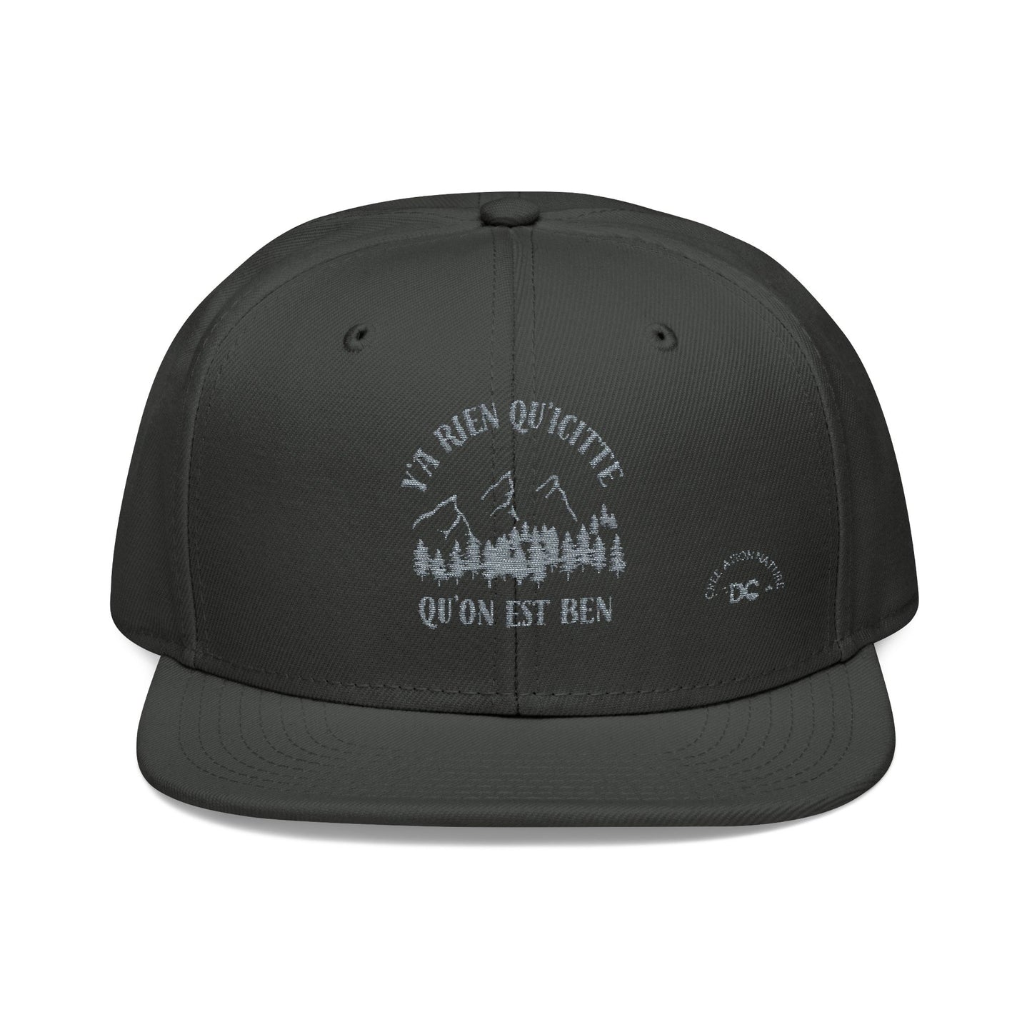 Embroidered Mountain Snapback Cap - Outdoor Adventure Hat -Crée_ation Nature DC