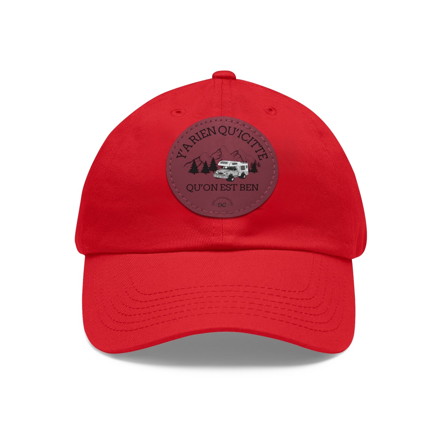 Casual Dad Hat with Leather Patch - Perfect Gift for Outdoor Lovers - Crée_ation Nature DC