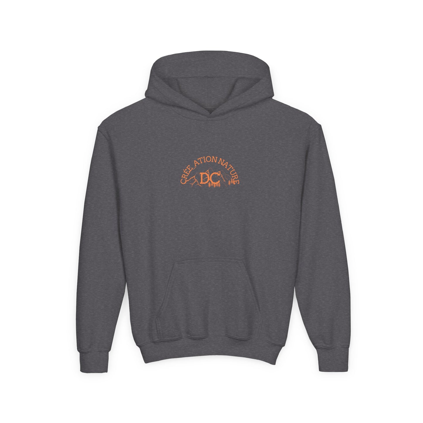Youth Heavy Blend Hooded Sweatshirt - Nature Inspired Design with Motivational Text