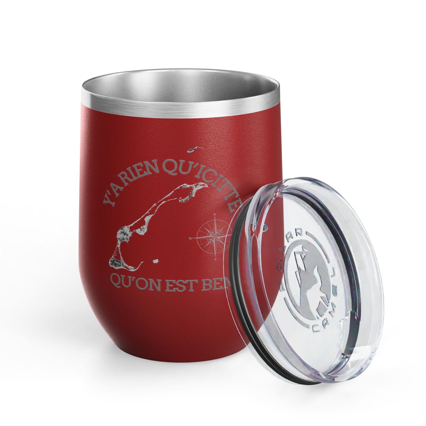 Adventure Awaits Wine Tumbler - 12oz Travel Cup with Motivational Quote Crée_ation Nature DC