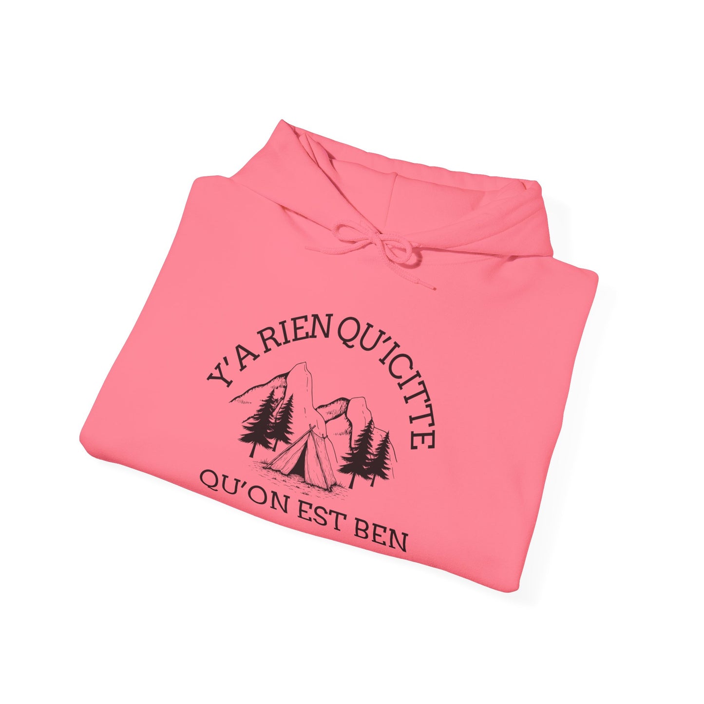 sweat-shirt à capuche unisexe - 'Y'A RIEN QU'ICITTE - Qu'On Est Ben'-Crée_ation Nature DC
