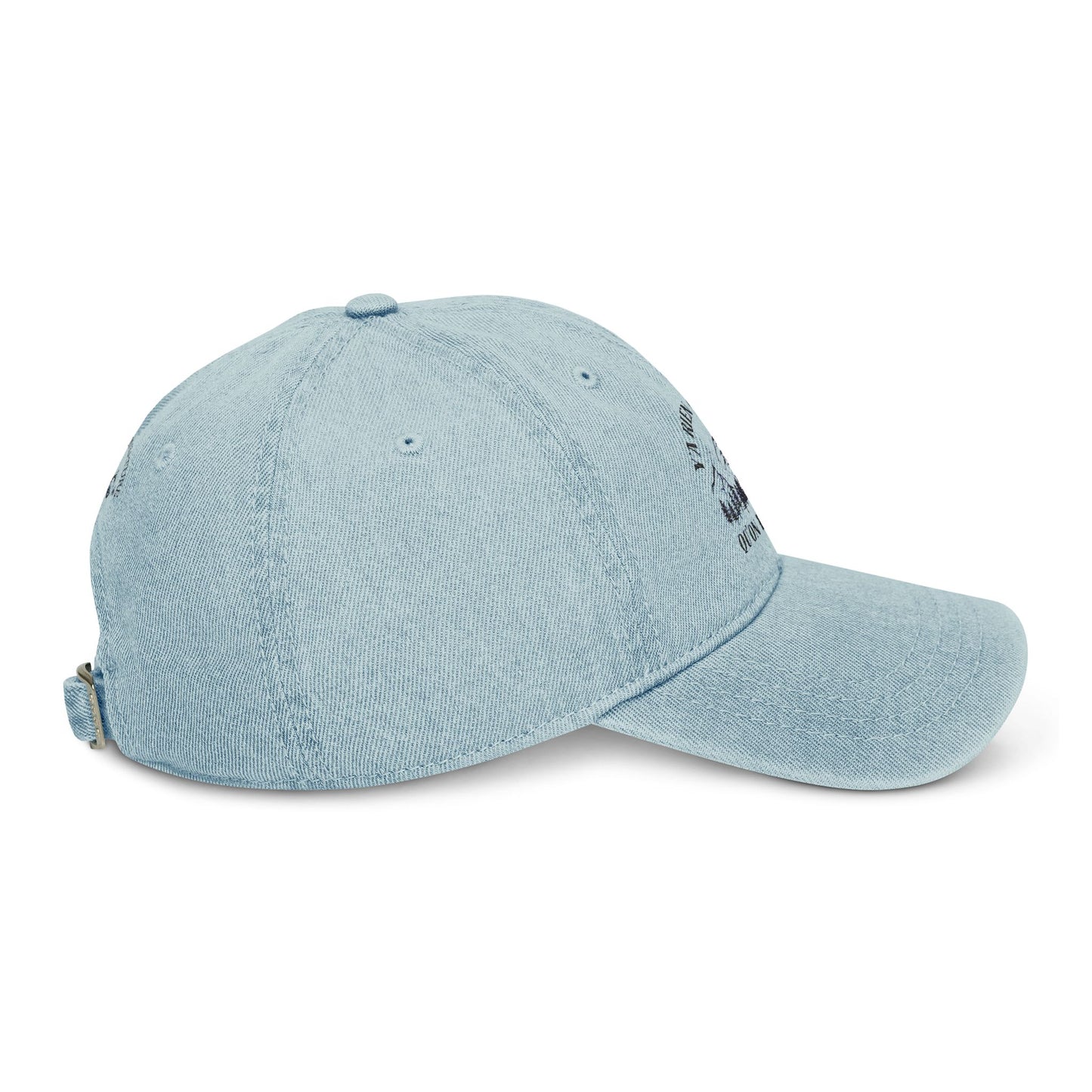 Embroidered Denim Hat - Nature Inspired Design - Crée_ation Nature DC