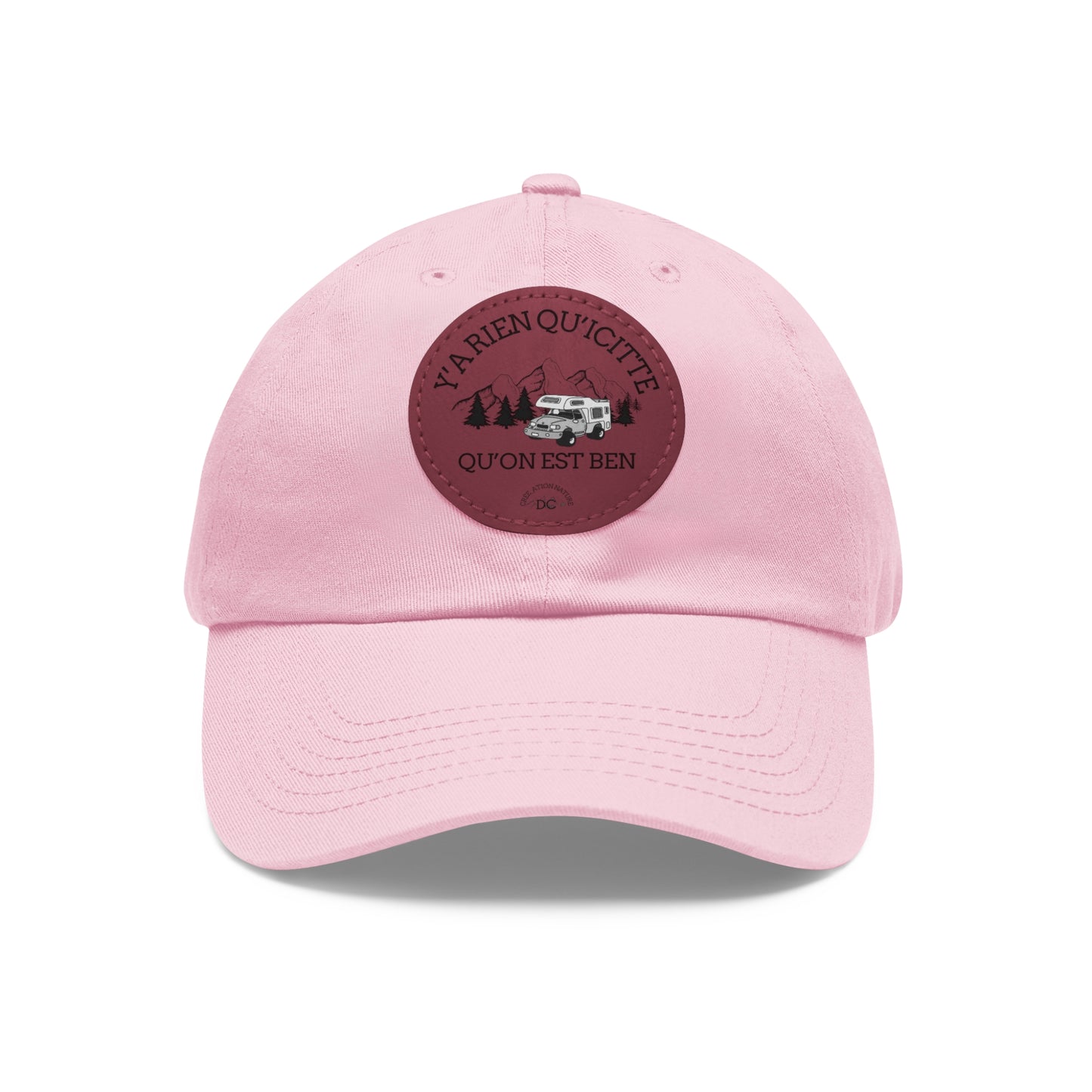 Casual Dad Hat with Leather Patch - Perfect Gift for Outdoor Lovers - Crée_ation Nature DC