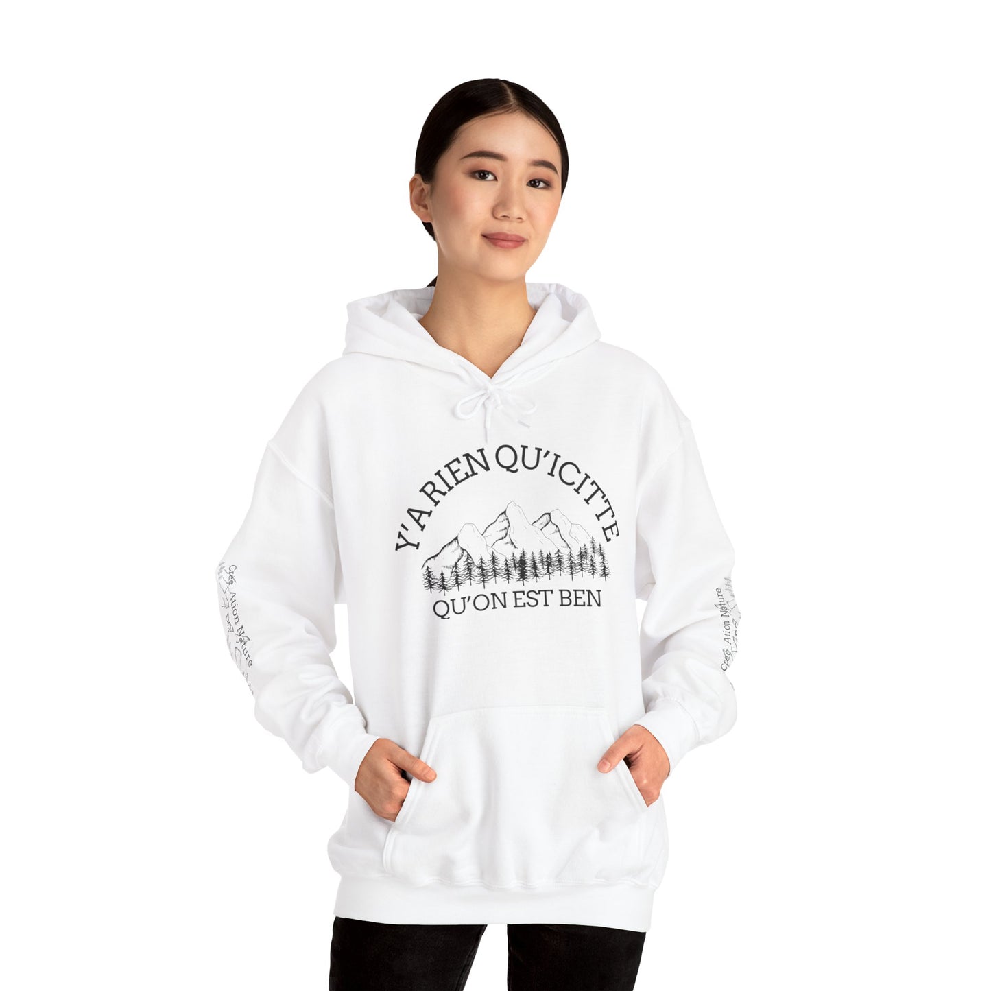 Sweats a capuche Cozy Unisex Hooded Sweatshirt with Nature-Inspired Design-Cree_ation Nature DC