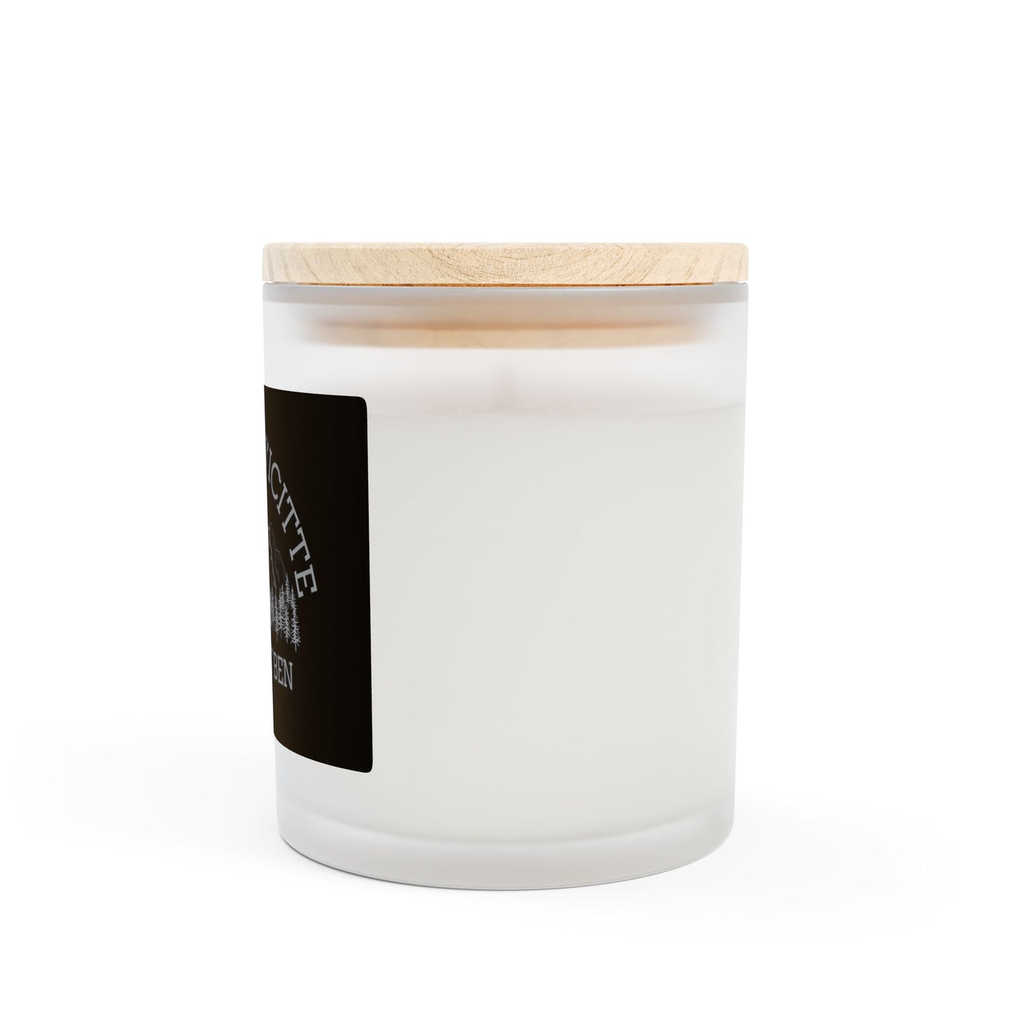 bougie en verre givré - 11oz with Mountain Design | Cozy Home Decor Gift