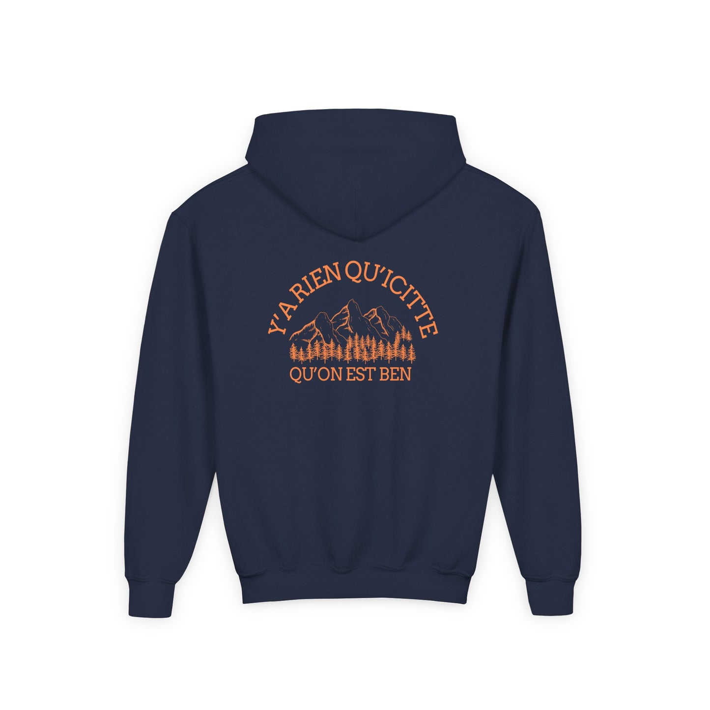 Youth Heavy Blend Hooded Sweatshirt - Nature Inspired Design with Motivational Text