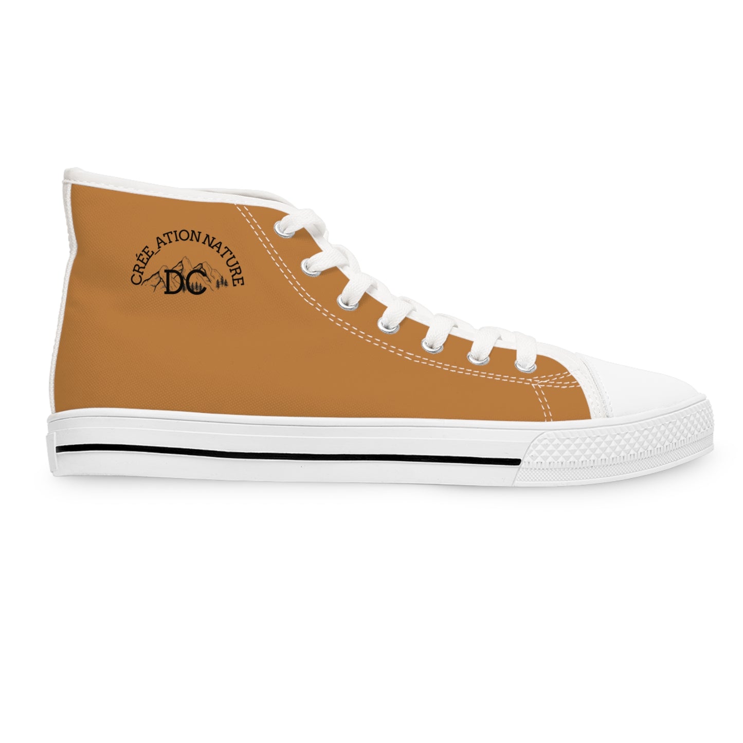 Stylish Women's High Top Sneakers - Retro Outdoor Adventure Design