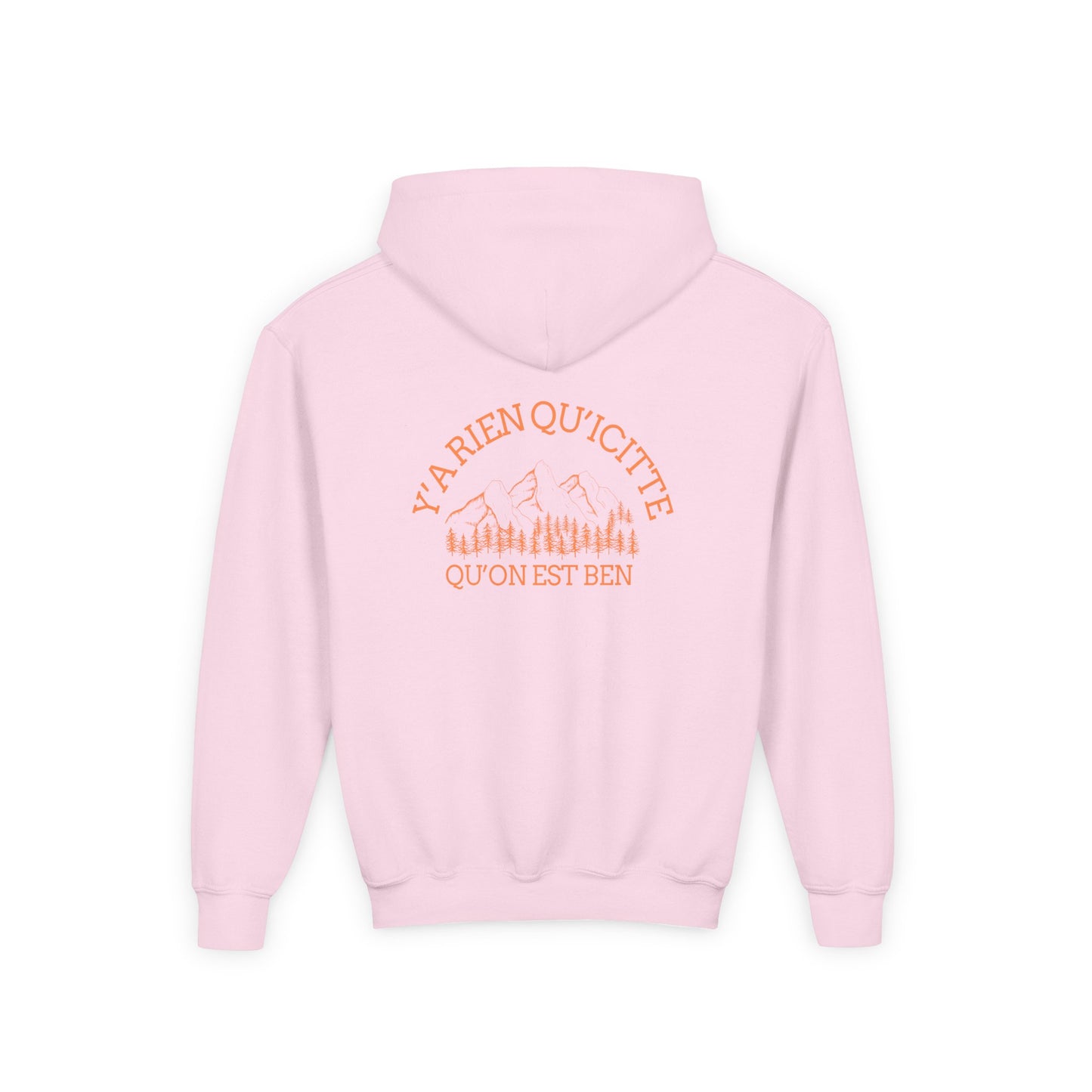 Youth Heavy Blend Hooded Sweatshirt - Nature Inspired Design with Motivational Text