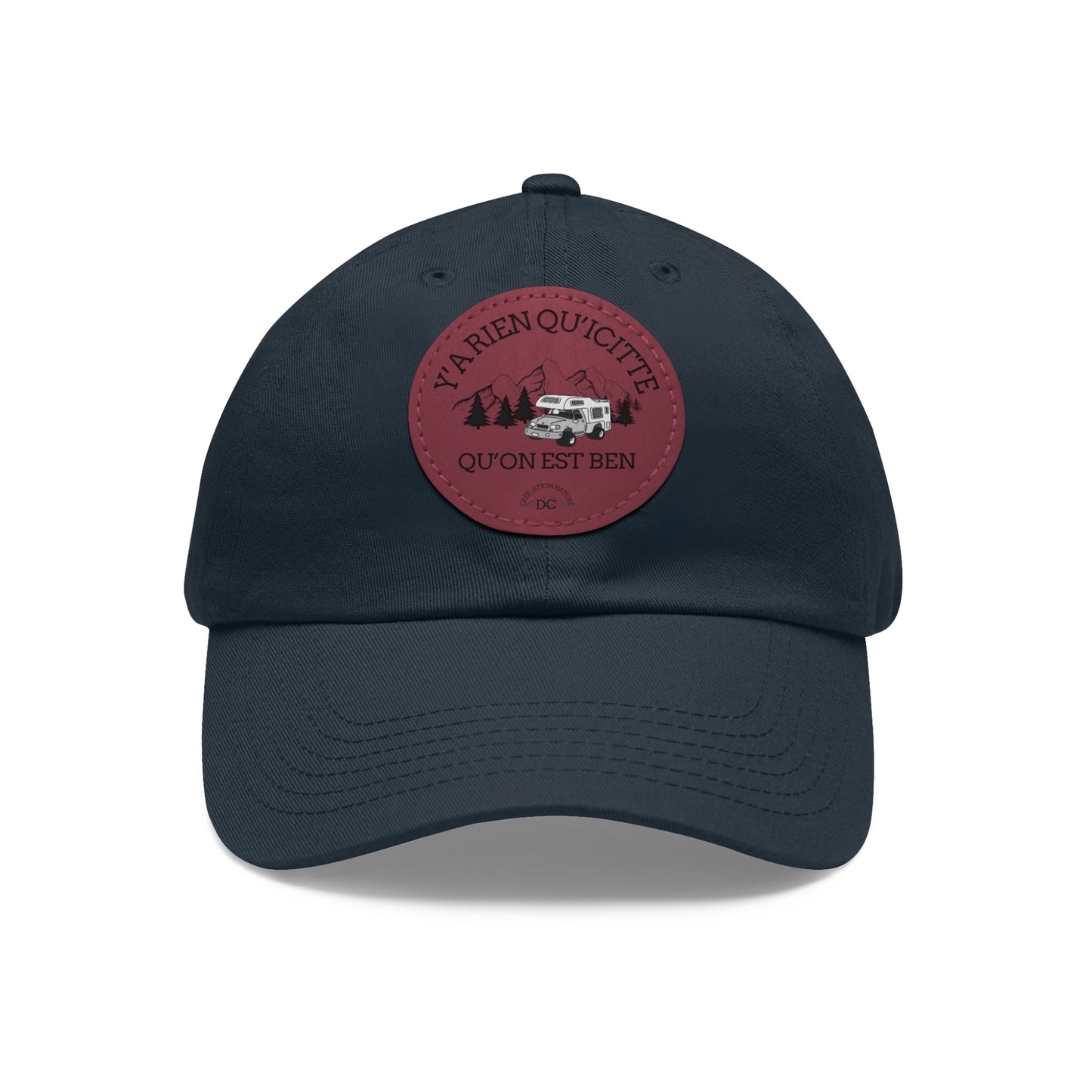 Casual Dad Hat with Leather Patch - Perfect Gift for Outdoor Lovers - Crée_ation Nature DC
