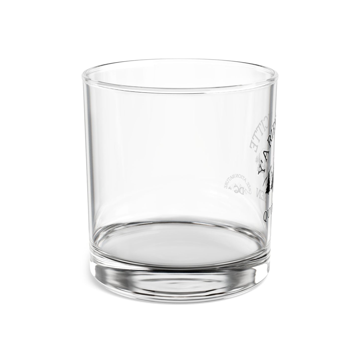 verre Rocks - Adventure Rocks Glass - 10oz with 'Y'a rien qu'icitte, qu'on est ben' Design- Crée_Ation Nature DC