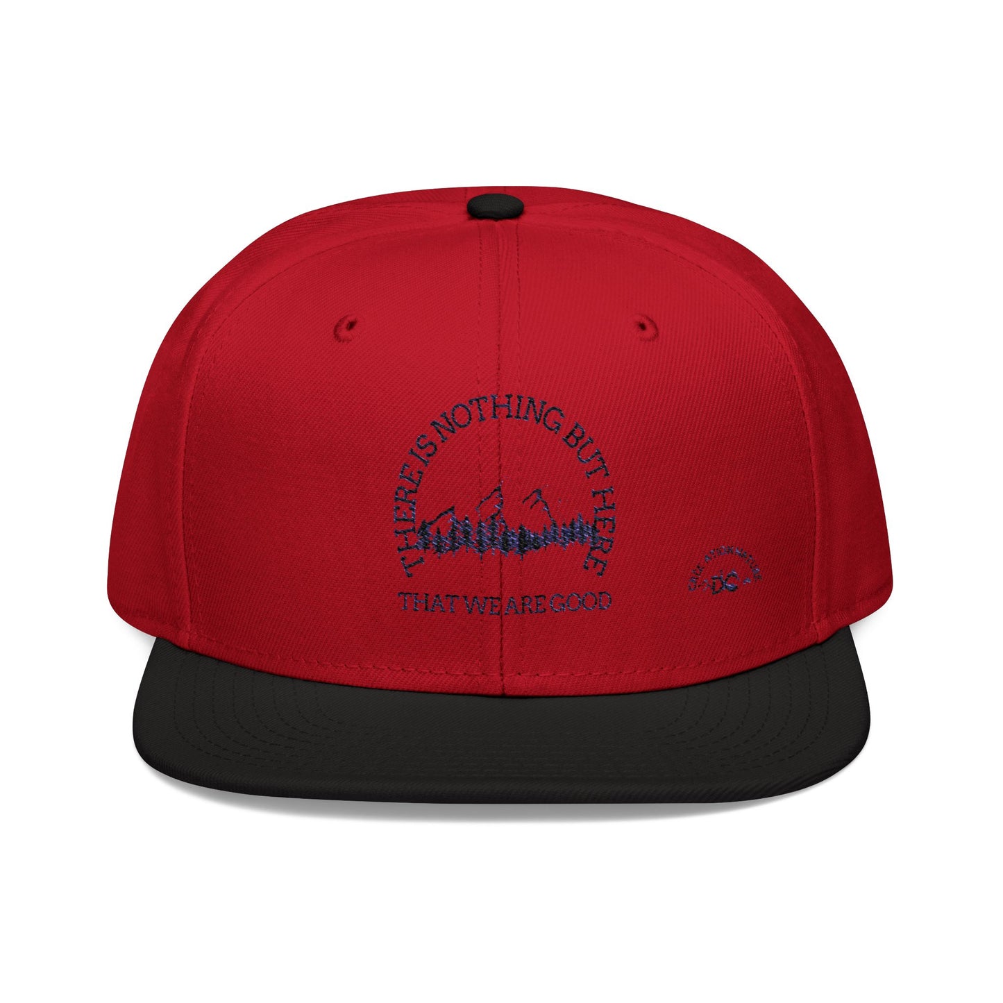 Embroidered Snapback Hat - "There Is Nothing But Here" - Crée_ation Nature DC