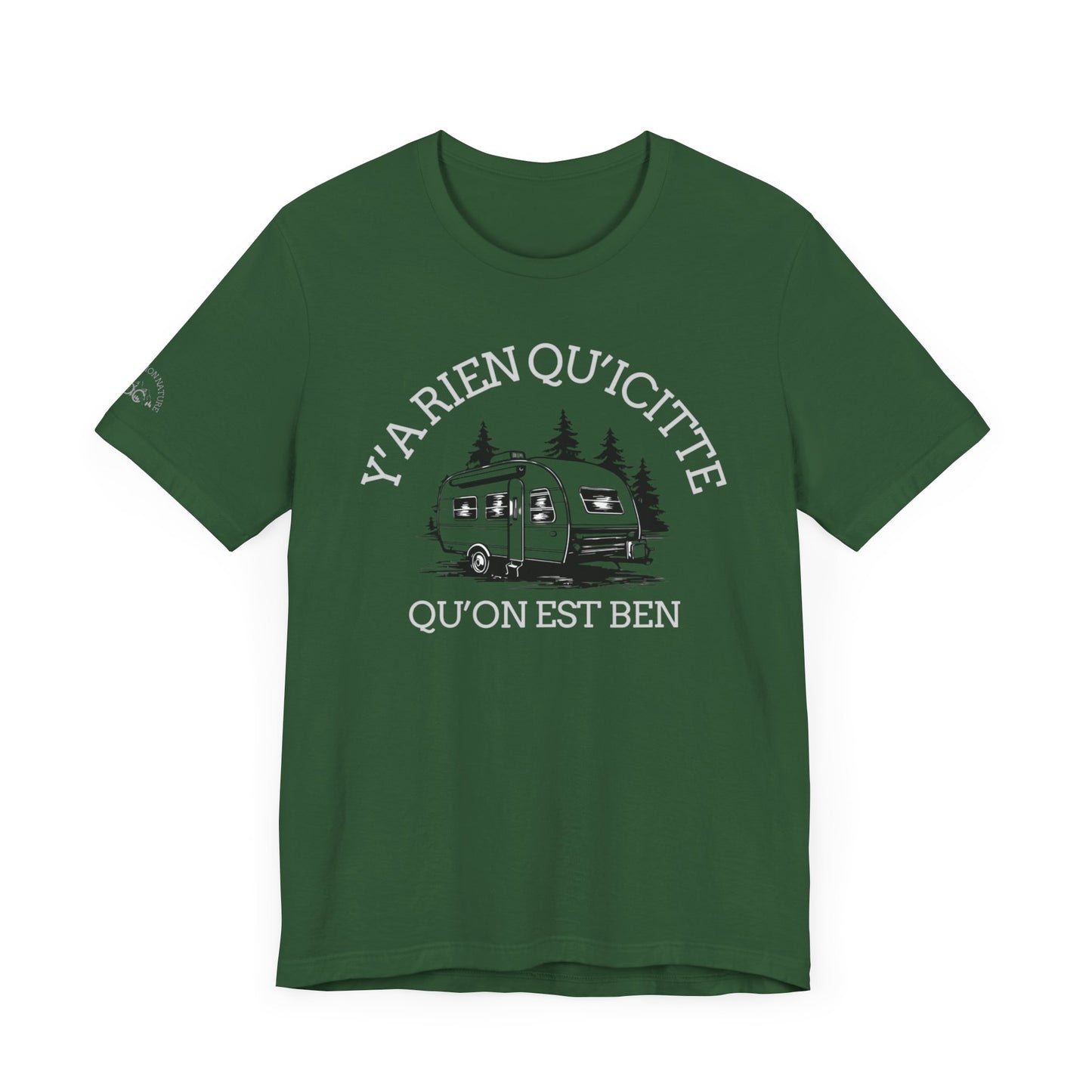 Retro Camping Graphic Tee - "Y'a Rien Quitté" - Crée_ation Nature DC
