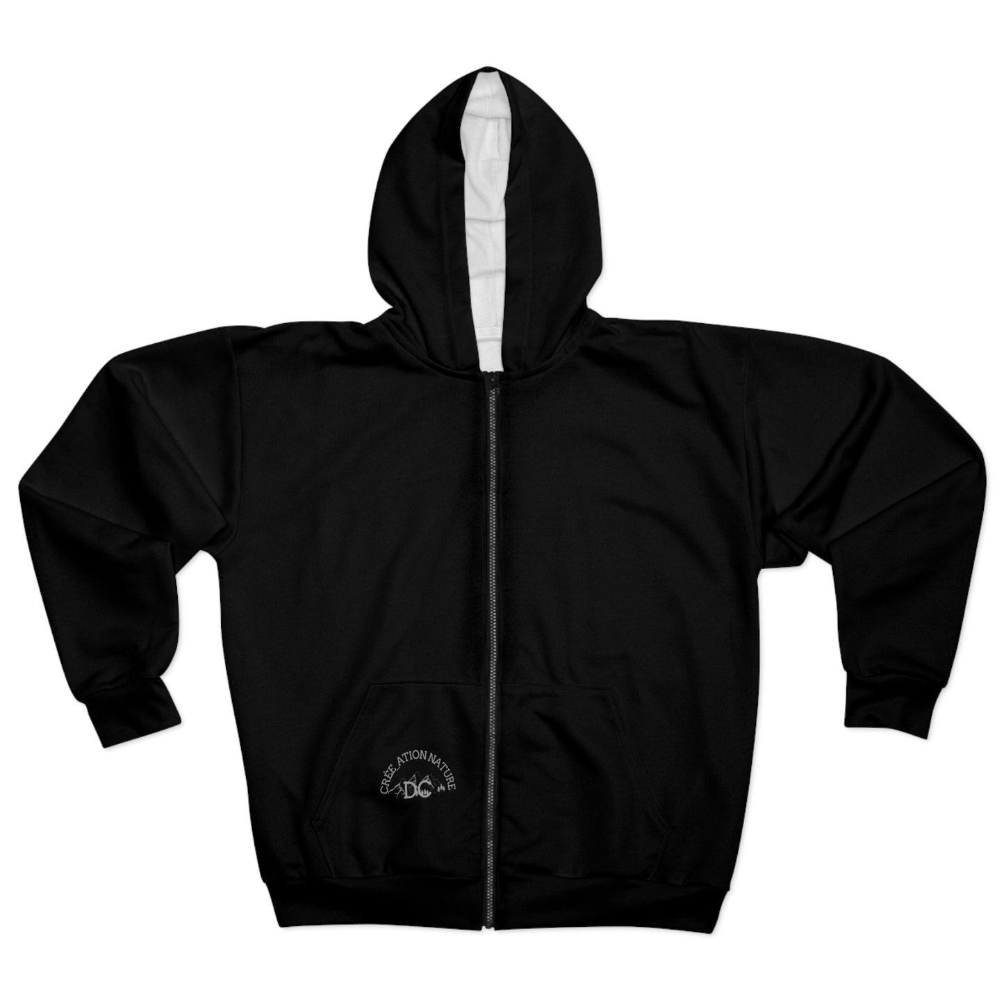 Sweats a capuche Cozy Unisex Zip Hoodie - Nature-Inspired Design with French Quote
