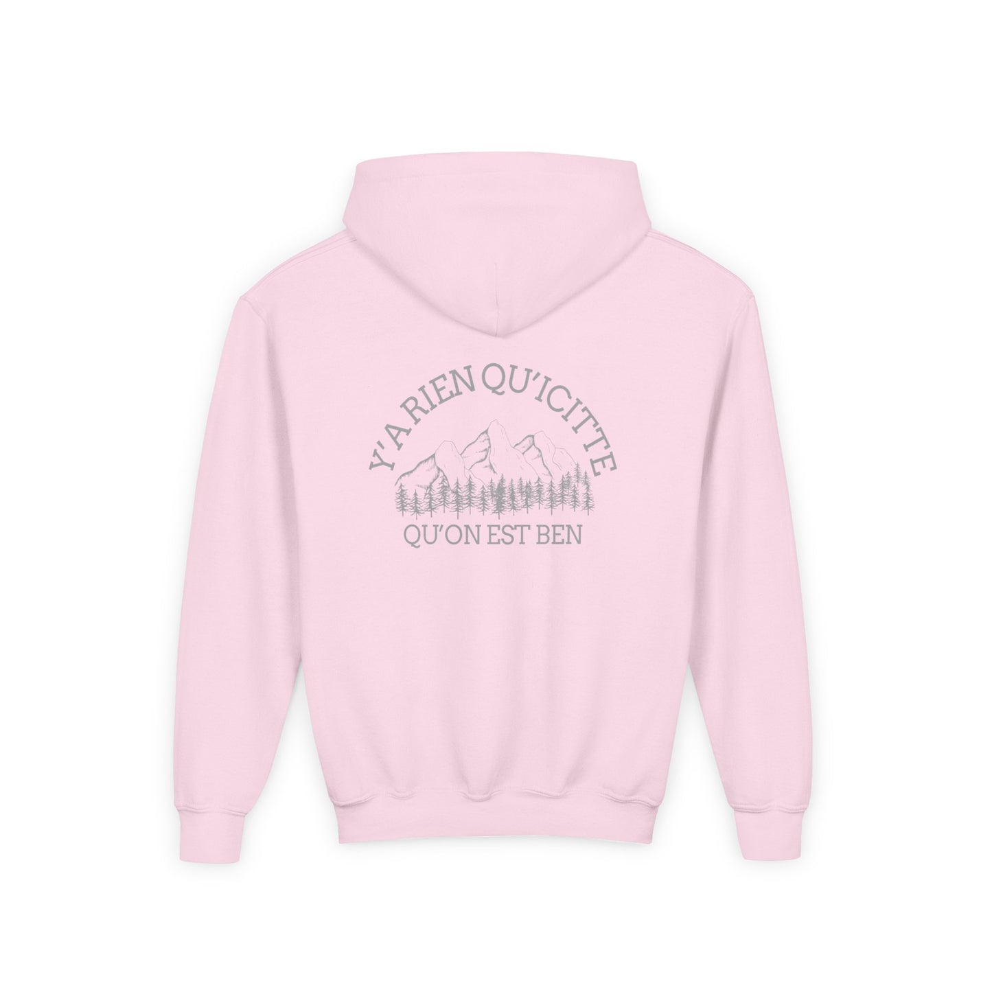 Youth Heavy Blend Hooded Sweatshirt - 'Creation Nature' & 'Ya Rien Quitté' Nature Inspired Design Crée_ation Nature DC