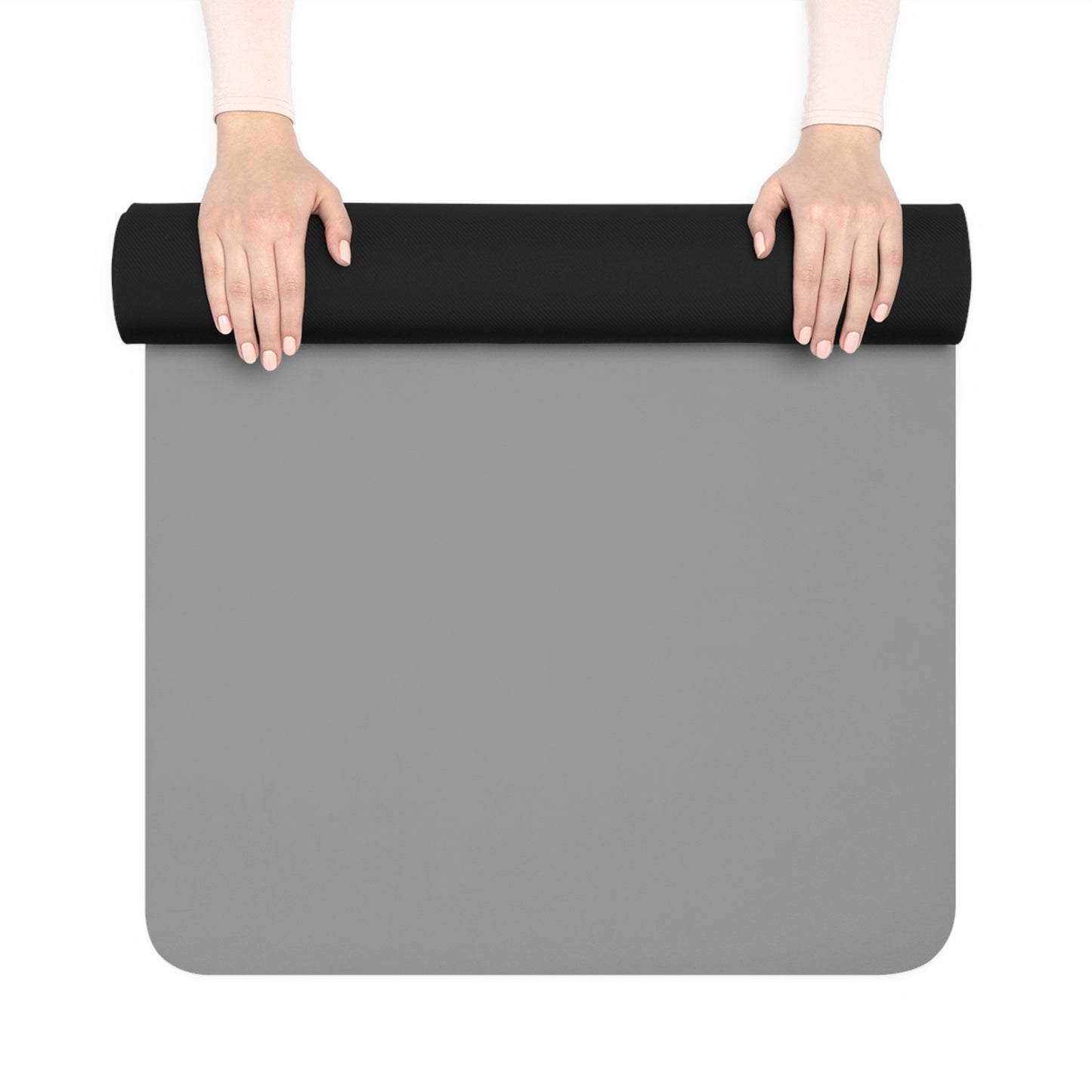 Inspirational Rubber Yoga Mat - 'Y'a rien qu'quitte Qu'on est ben' for Mindfulness and Wellness