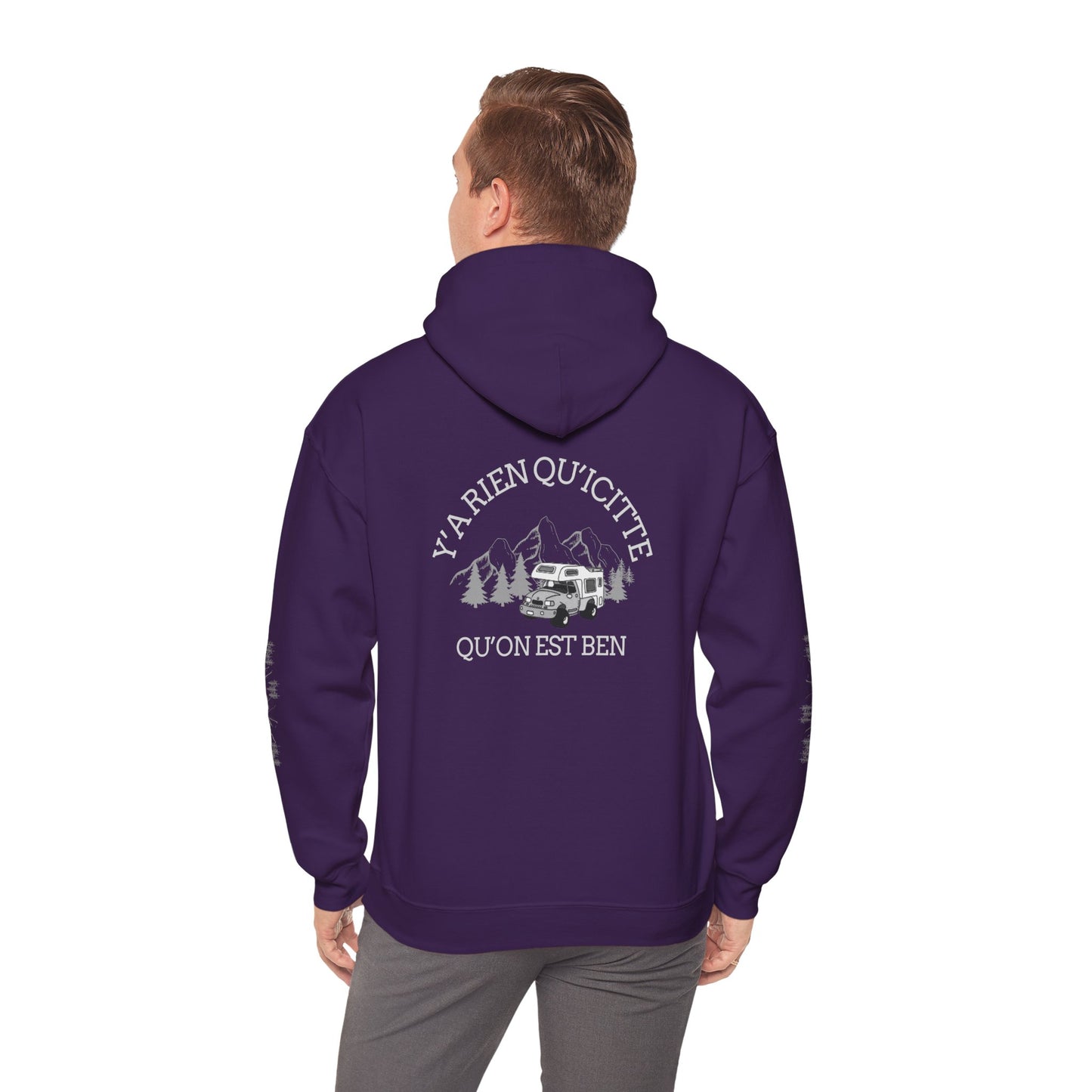 Sweats à capuche Unisex Heavy Blend™ Hooded Sweatshirt - Cozy Adventure Vibes with Motivational Quote-Crée_ation Nature DC