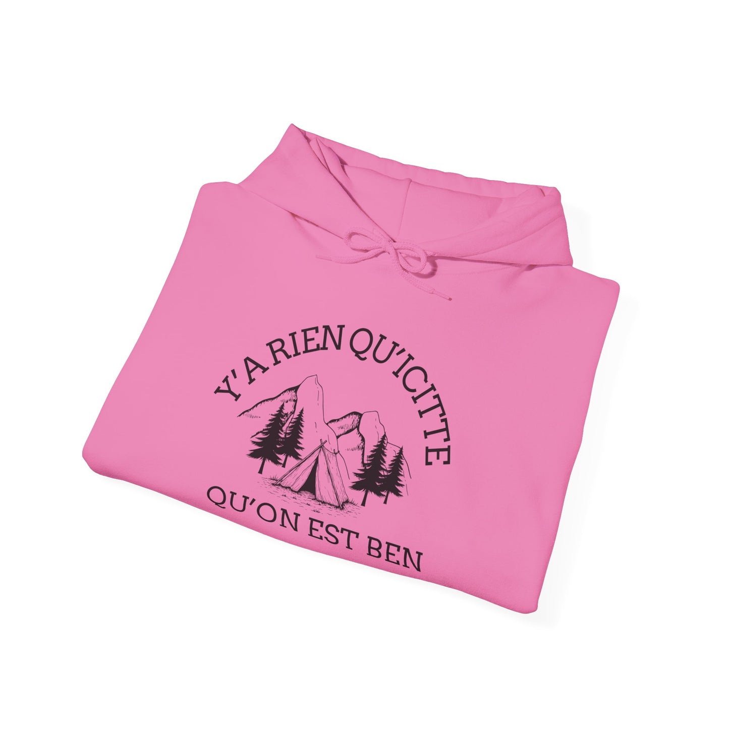 sweat-shirt à capuche unisexe - 'Y'A RIEN QU'ICITTE - Qu'On Est Ben'-Crée_ation Nature DC