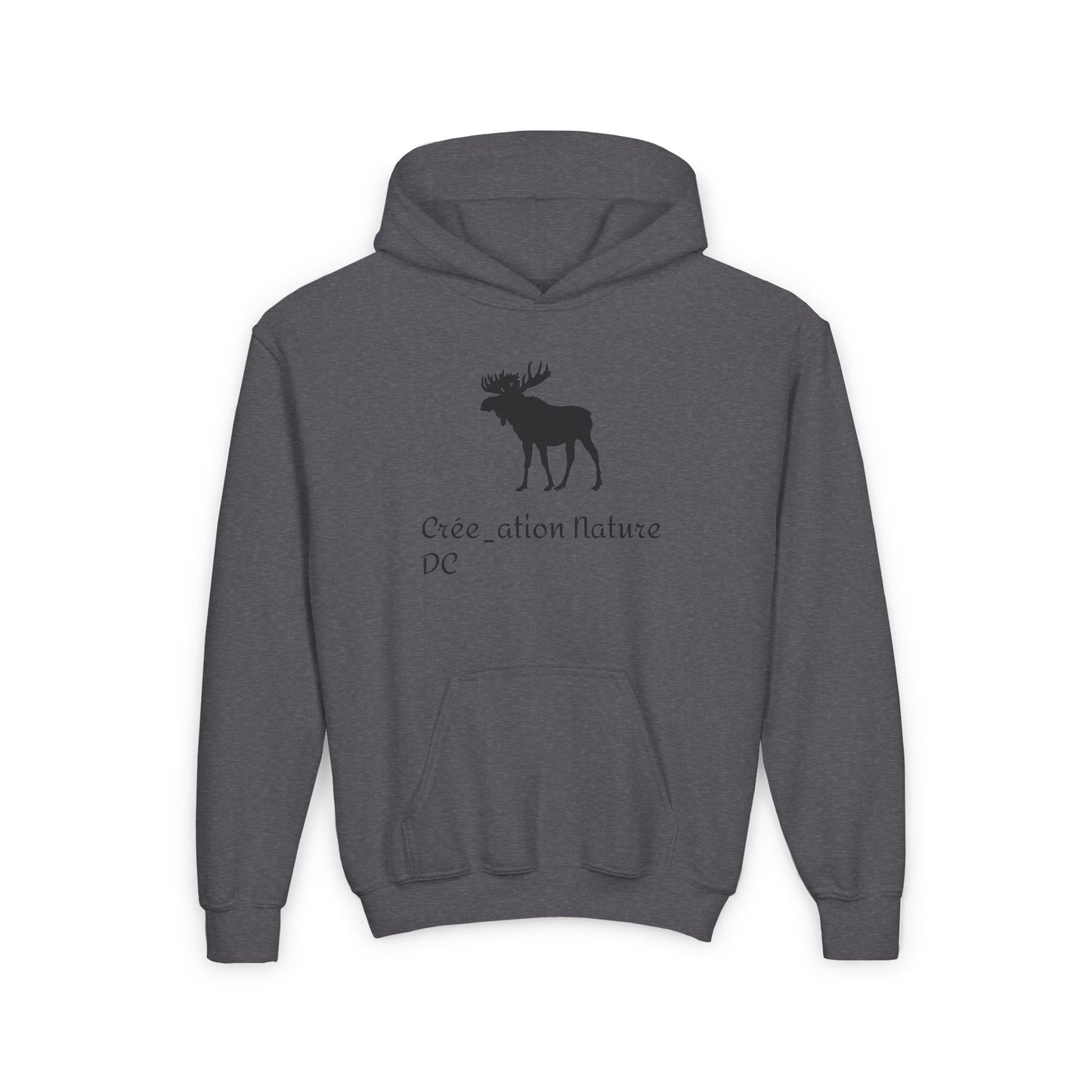 Youth Heavy Blend Hooded Sweatshirt - Nature Moose Design