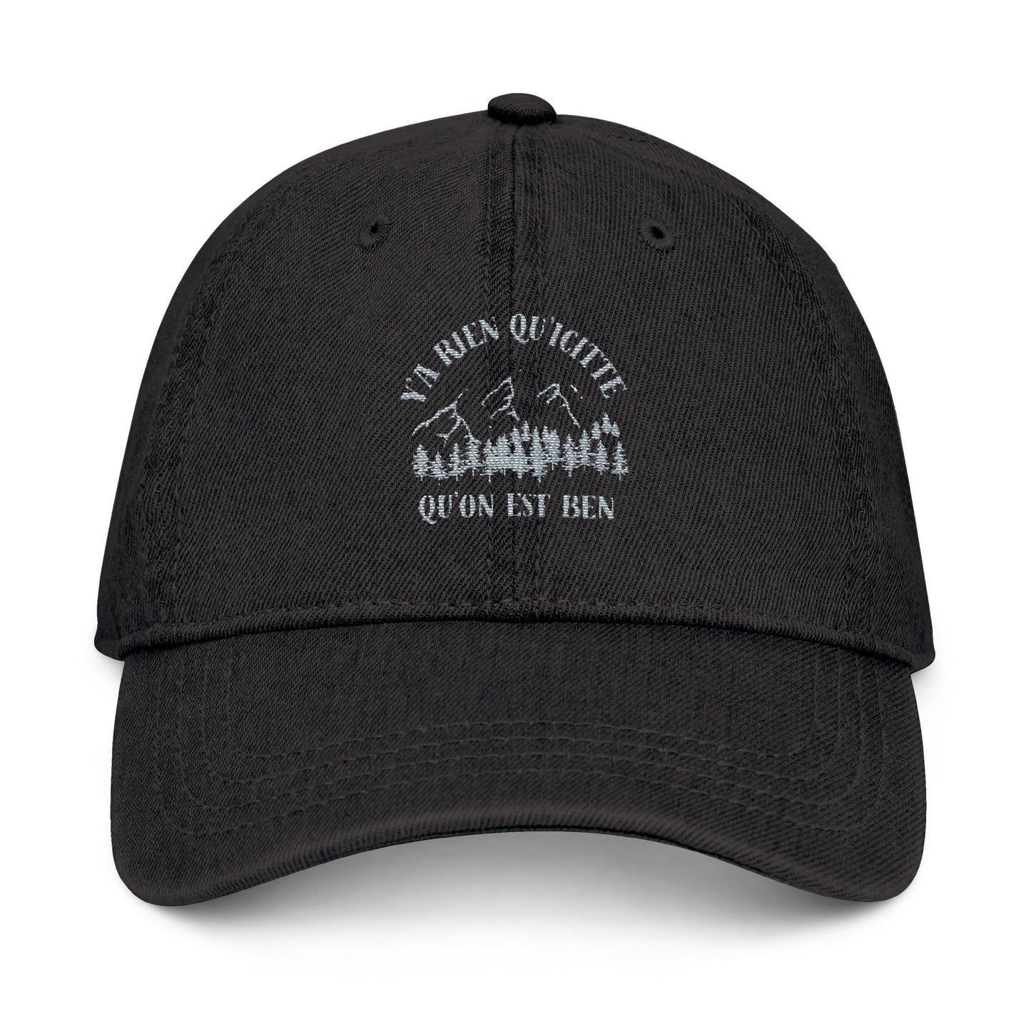Adventure-Ready Denim Hat with Embroidered Nature Design Crée_ation Nature DC