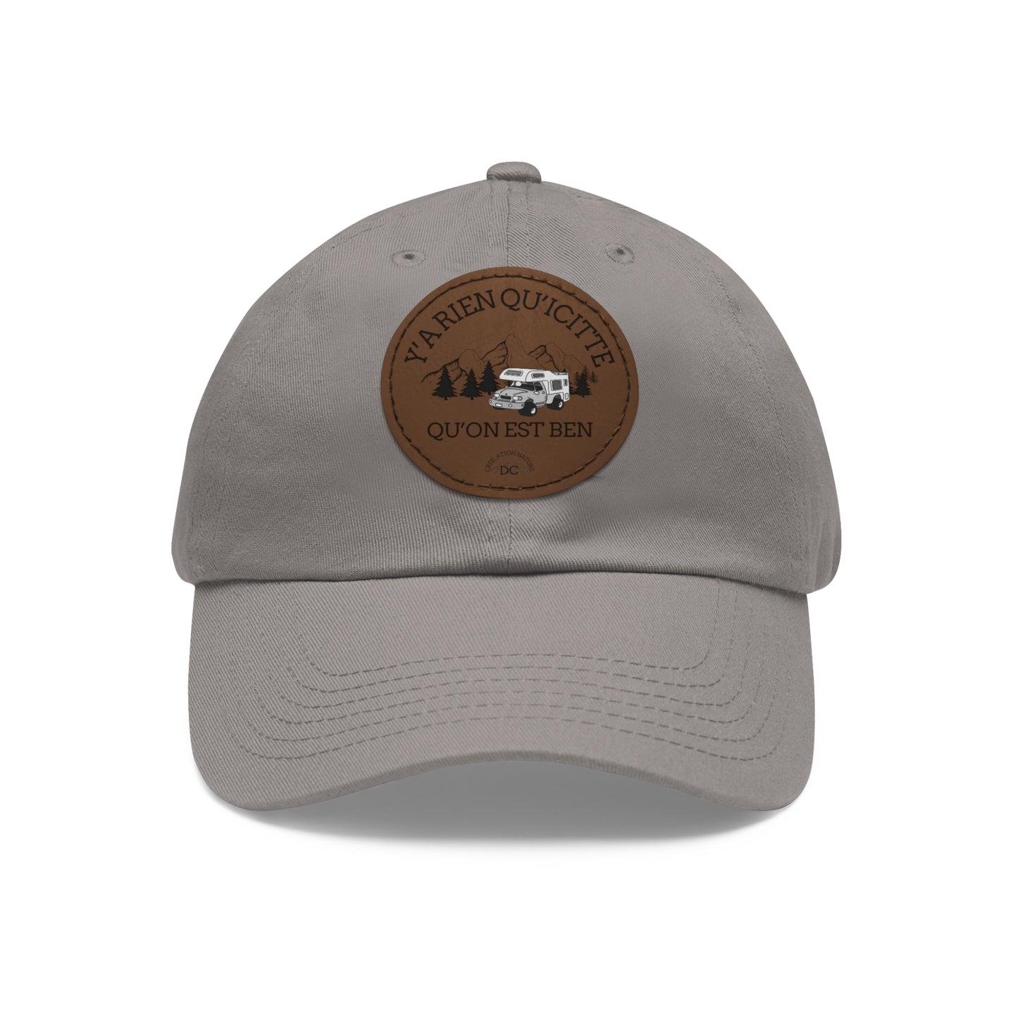 Casual Dad Hat with Leather Patch - Perfect Gift for Outdoor Lovers - Crée_ation Nature DC