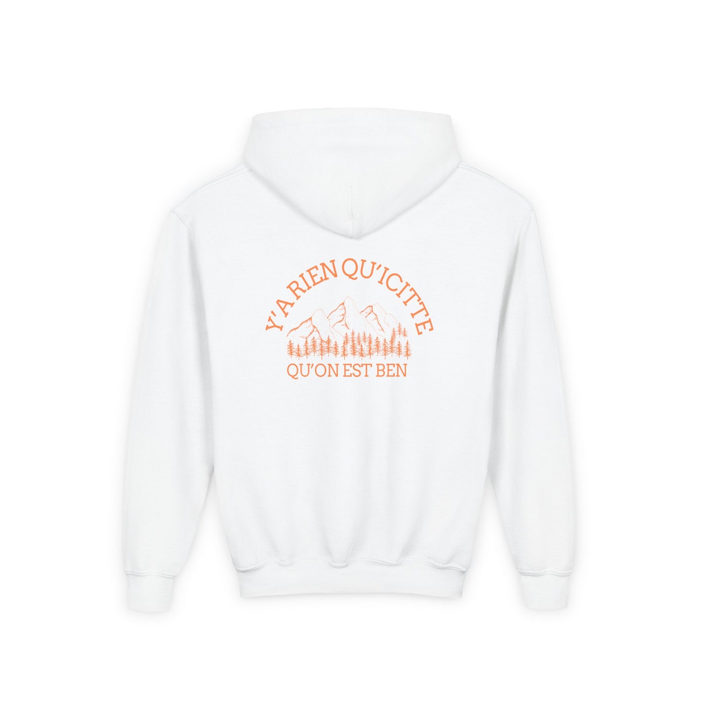 Youth Heavy Blend Hooded Sweatshirt - Nature Inspired Design with Motivational Text