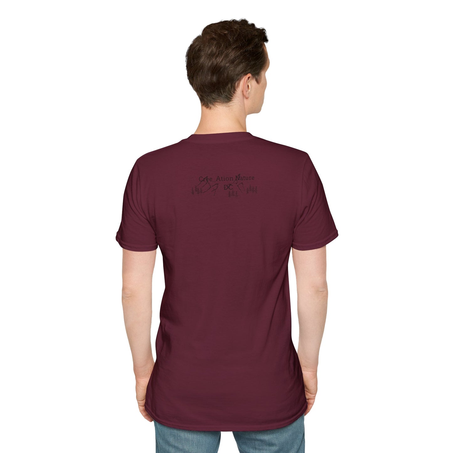 Nature-Inspired Unisex Softstyle T-Shirt - "Ya Rien Qu`Icitte" Design